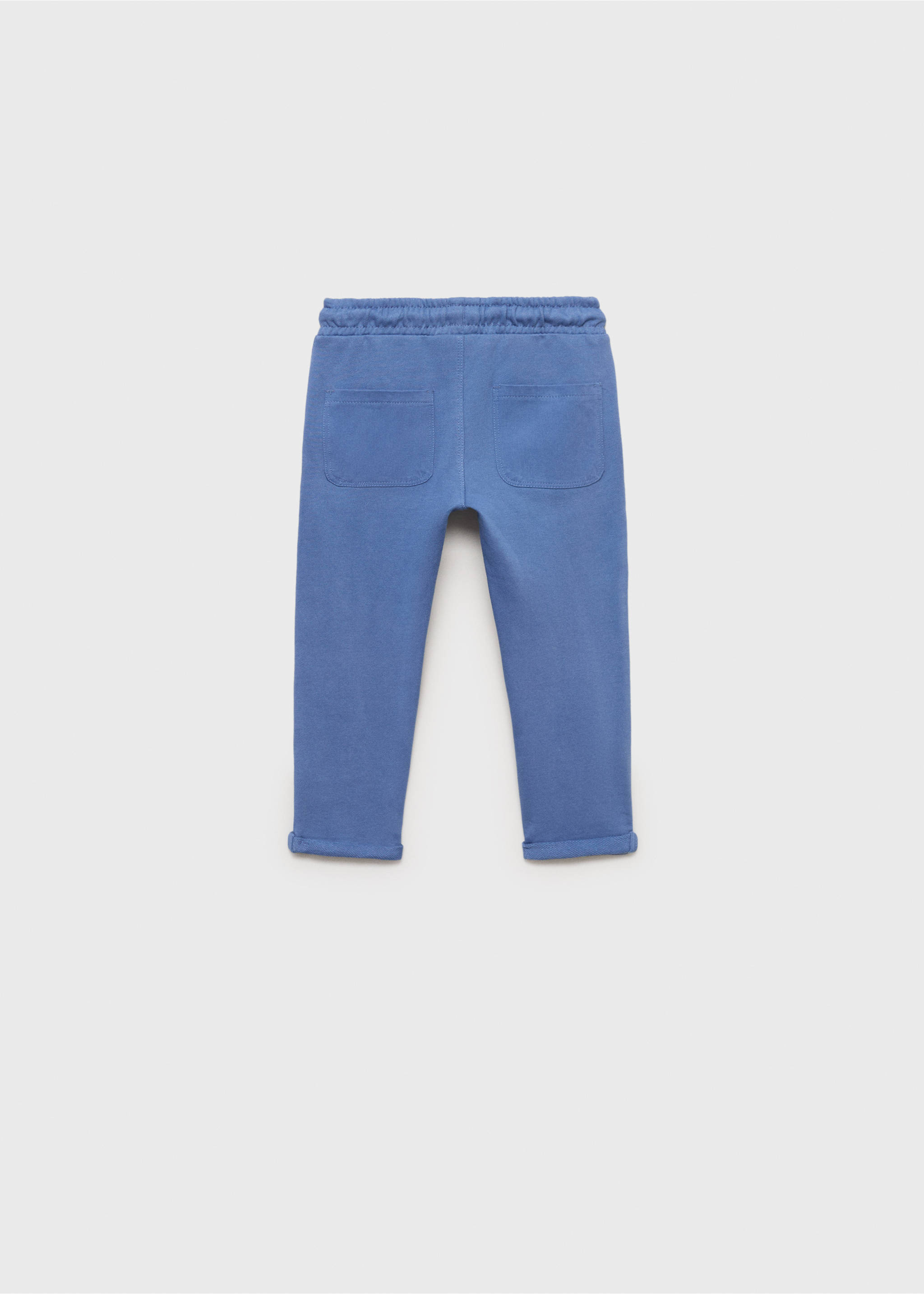 Cotton jogger-style trousers - Reverse of the article, Blue. Ref: 87063635-00.