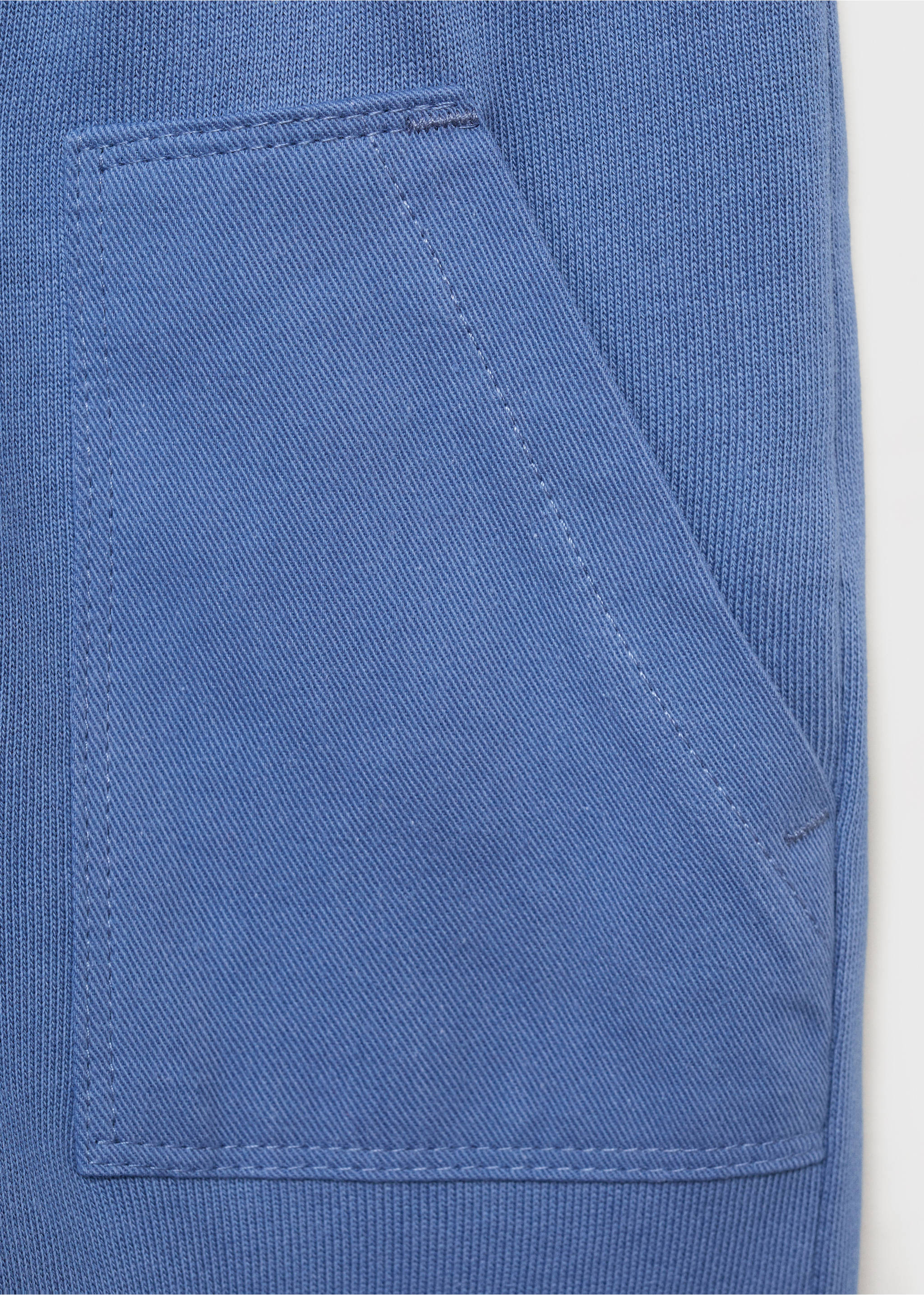 Cotton jogger-style trousers - Details of the article 0, Blue. Ref: 87063635-00.