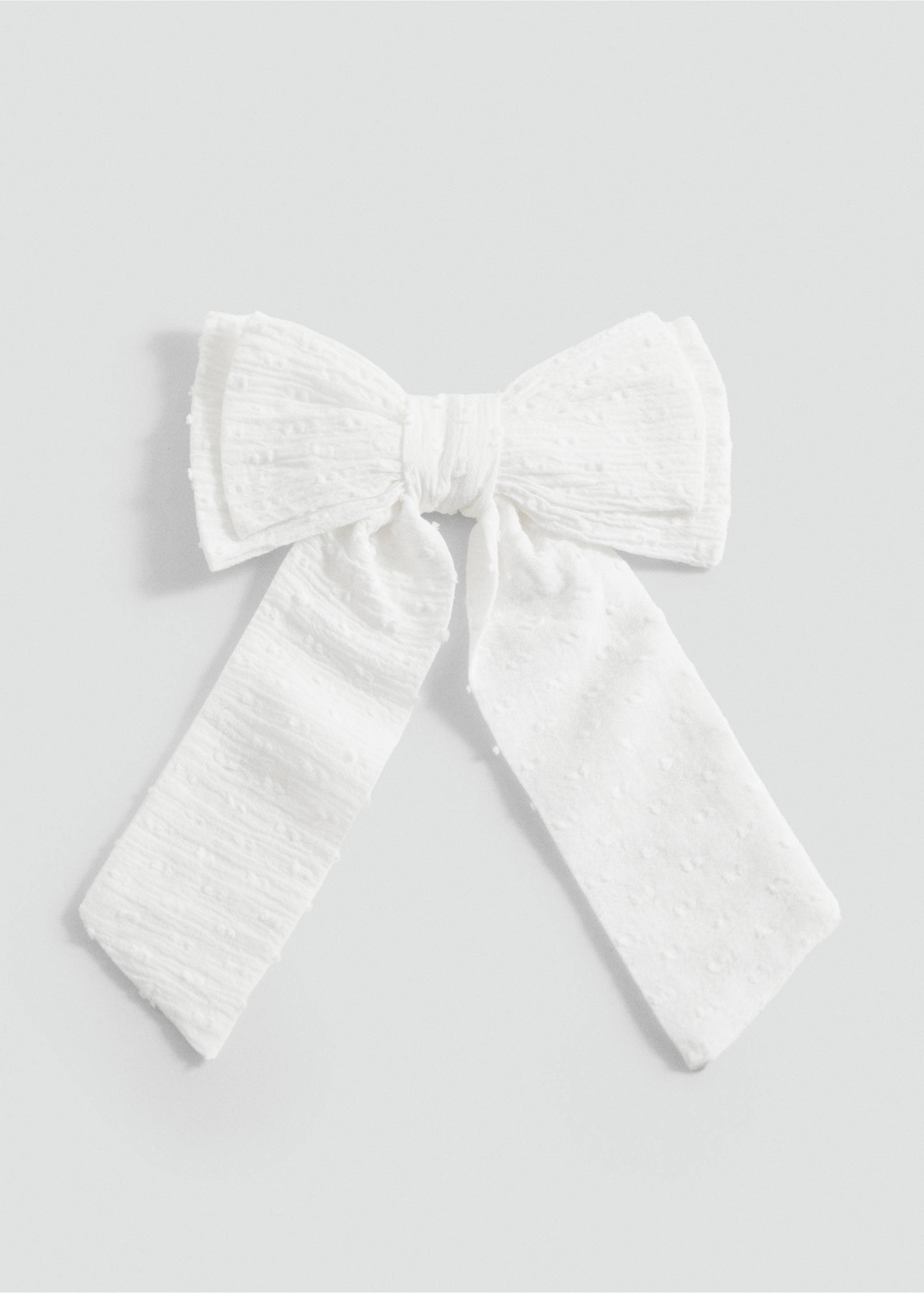 Plumeti bow barrette - Article without model, White. Ref: 87063639-00.