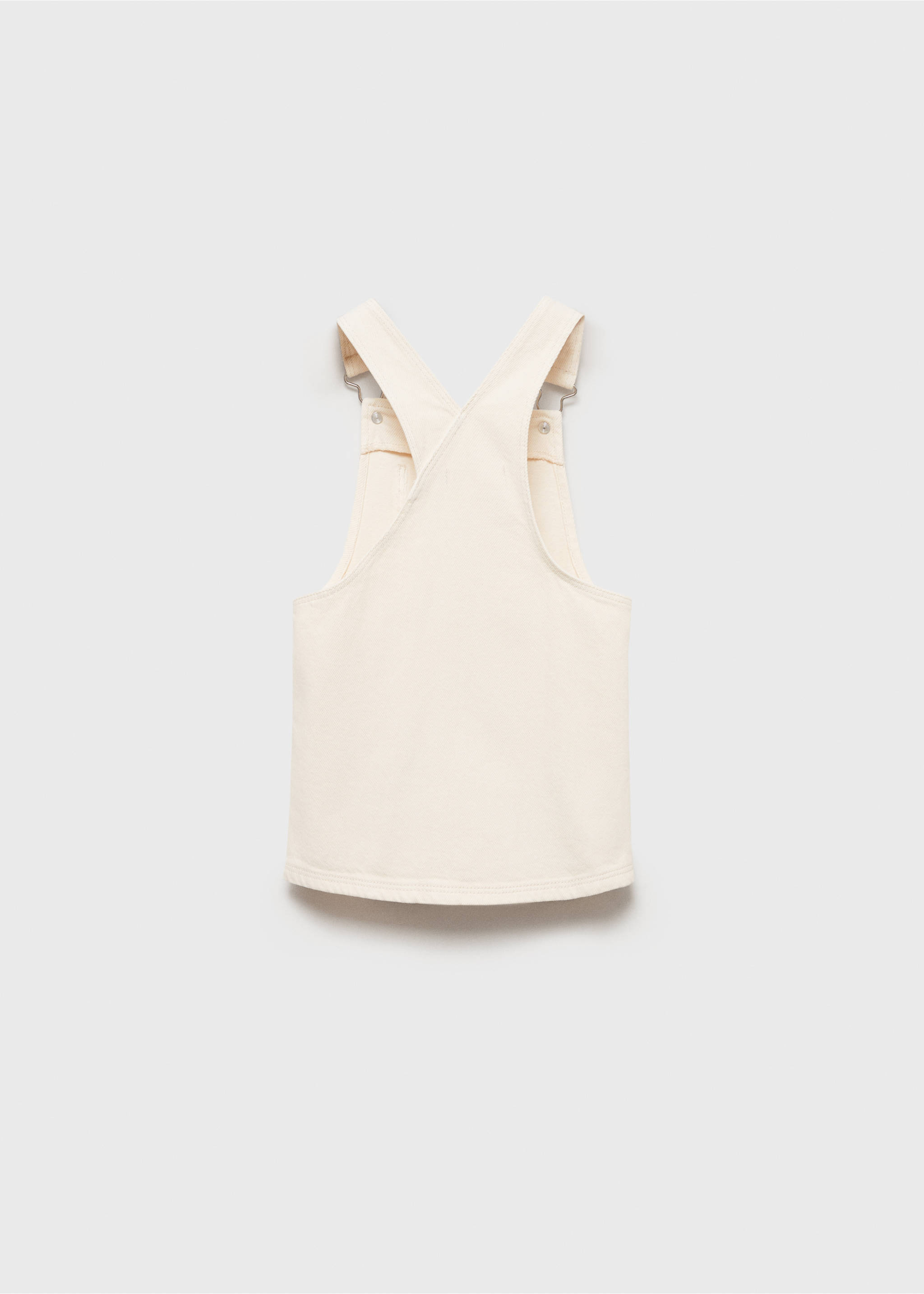 Robe chasuble courte en jean - Verso de l’article, Écru. Ref: 87063642-00.