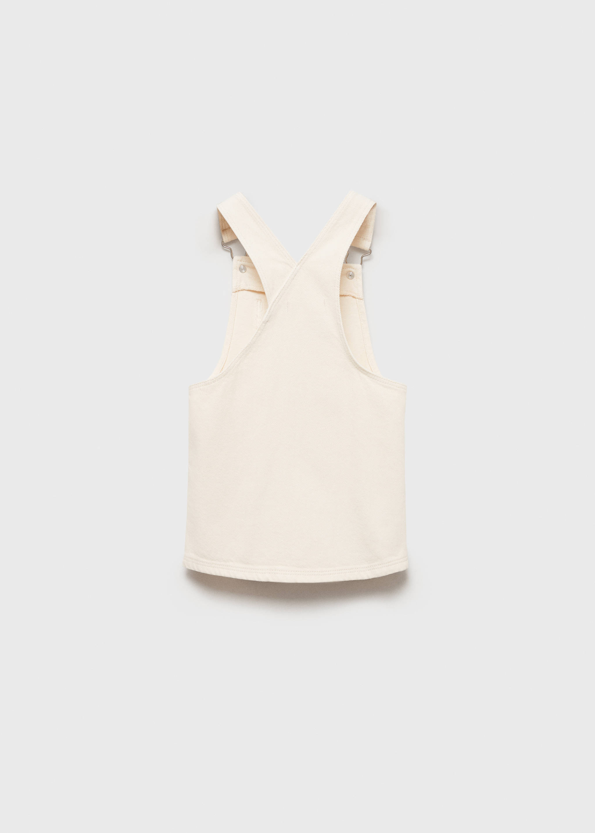 Robe chasuble courte en jean - Verso de l’article