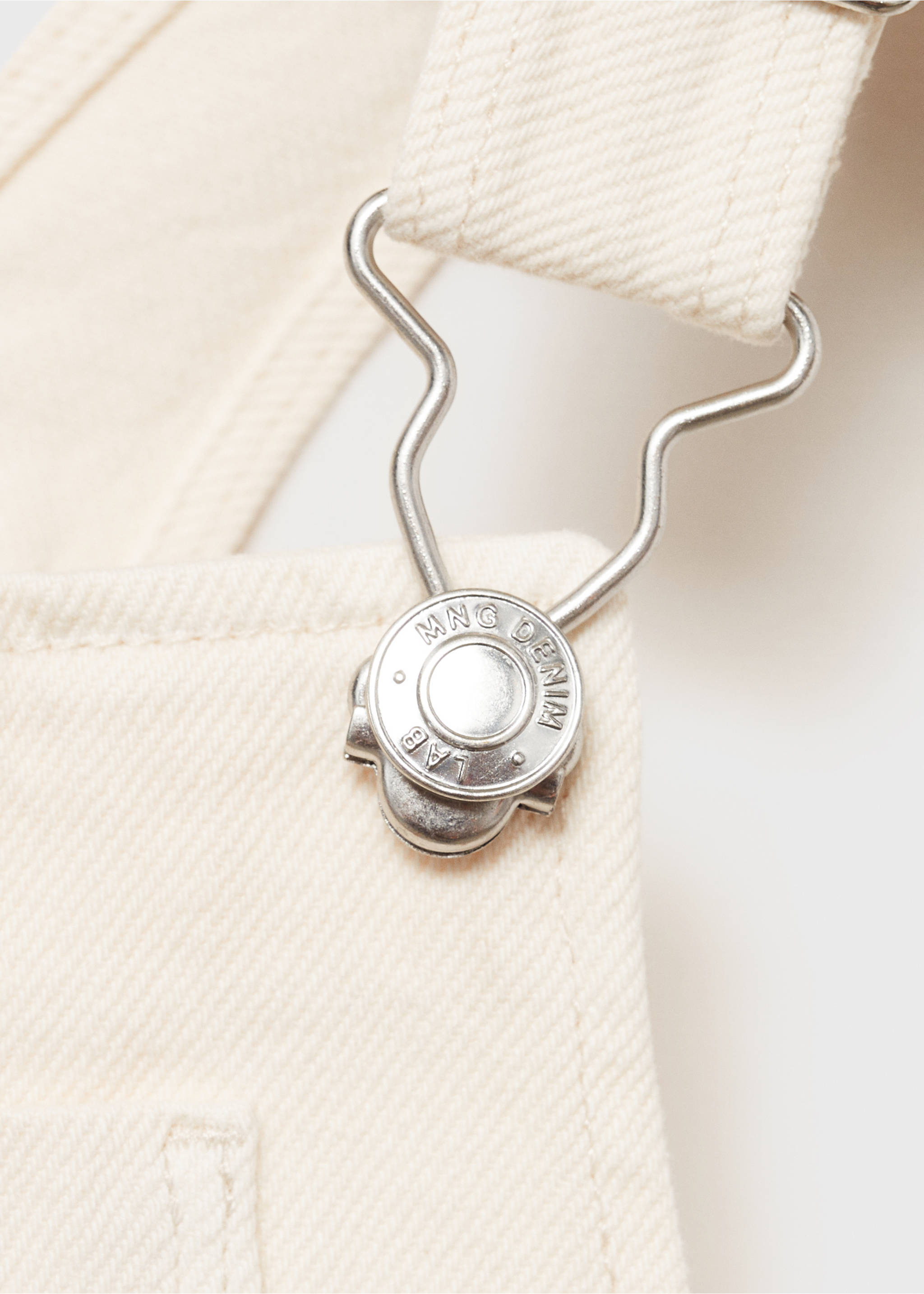 Robe chasuble courte en jean - Détail de l'article 0, Écru. Ref: 87063642-00.