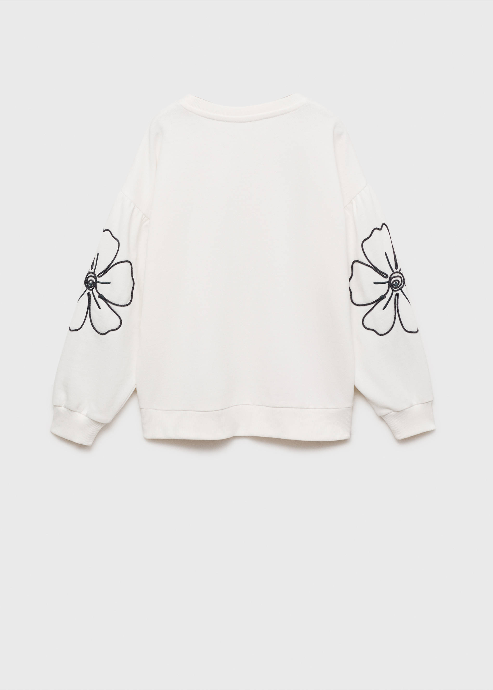Floral embroidered sweatshirt - Reverse of the article, Off White. Ref: 87063643-00.