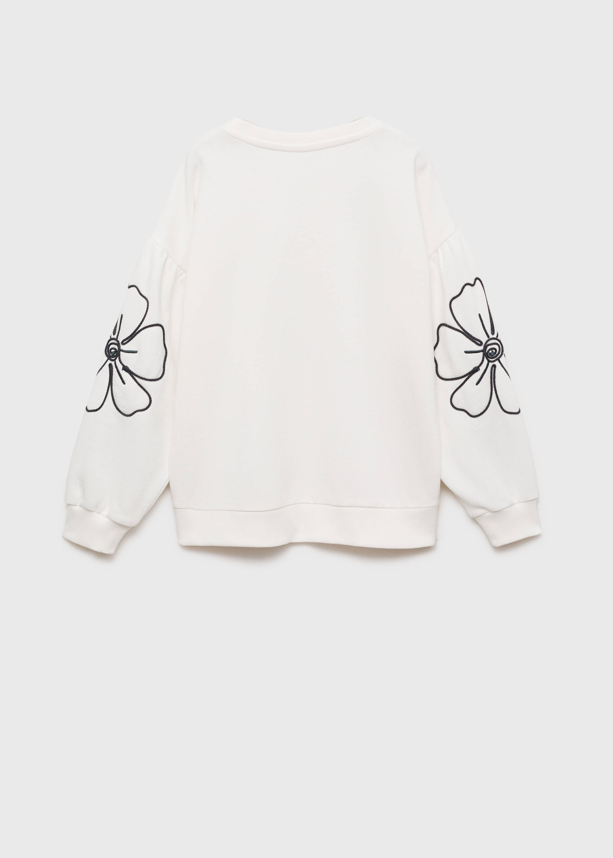 Floral embroidered sweatshirt - Reverse of the article