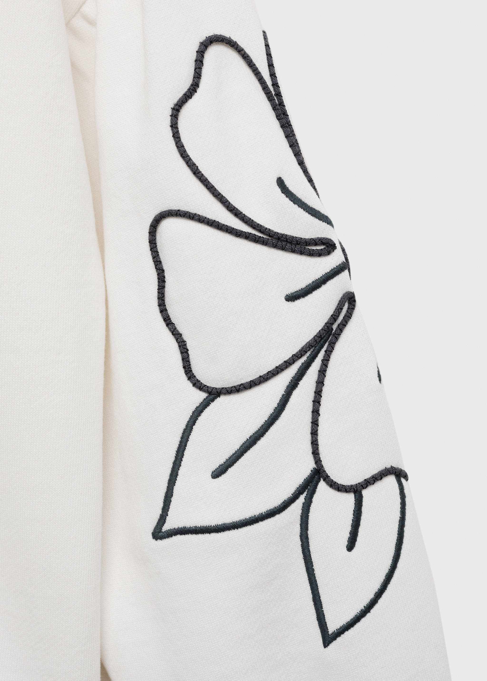 Floral embroidered sweatshirt - Details of the article 8