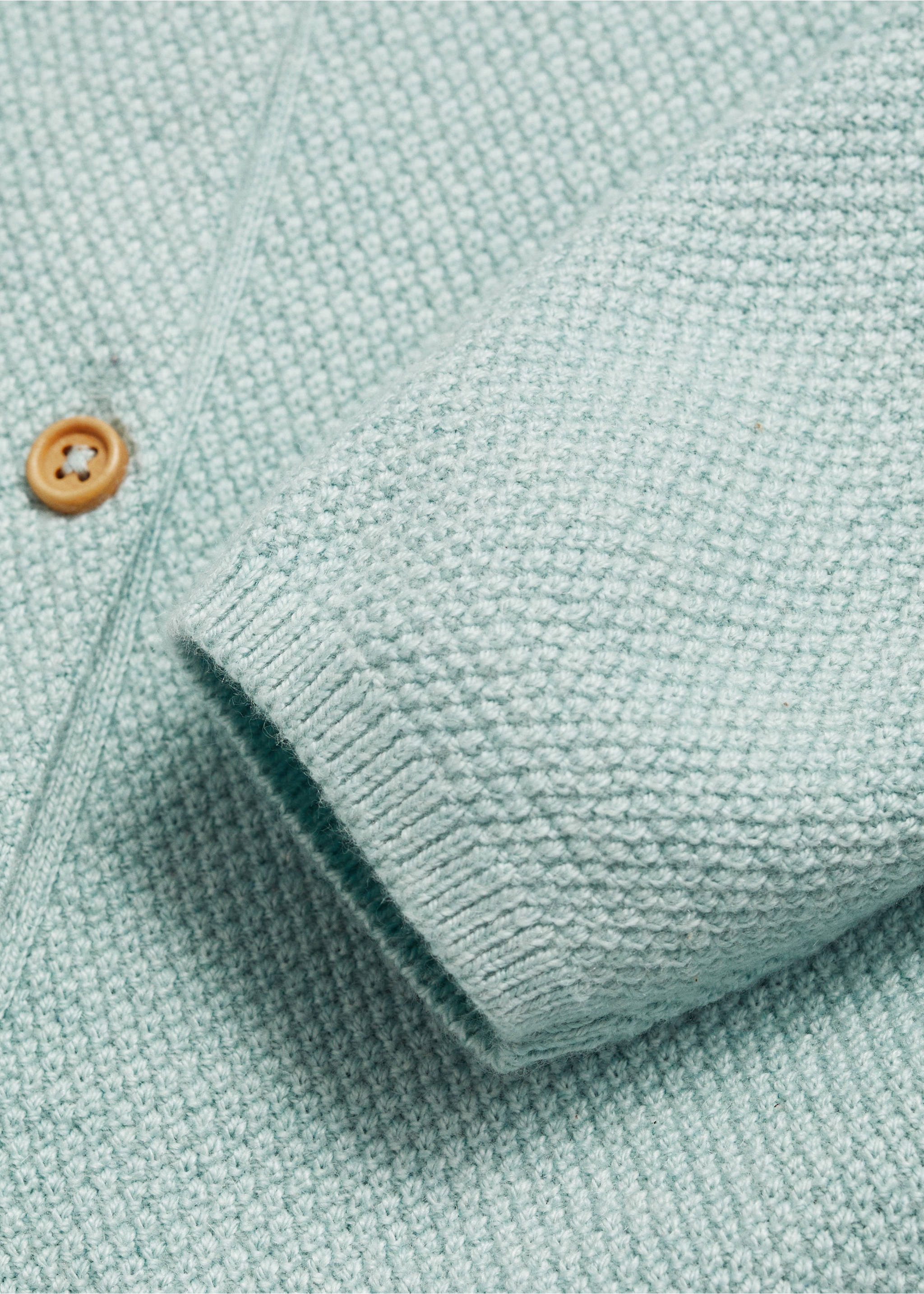 Knitted button cardigan - Details of the article 0, Aqua Green. Ref: 87063644-00.