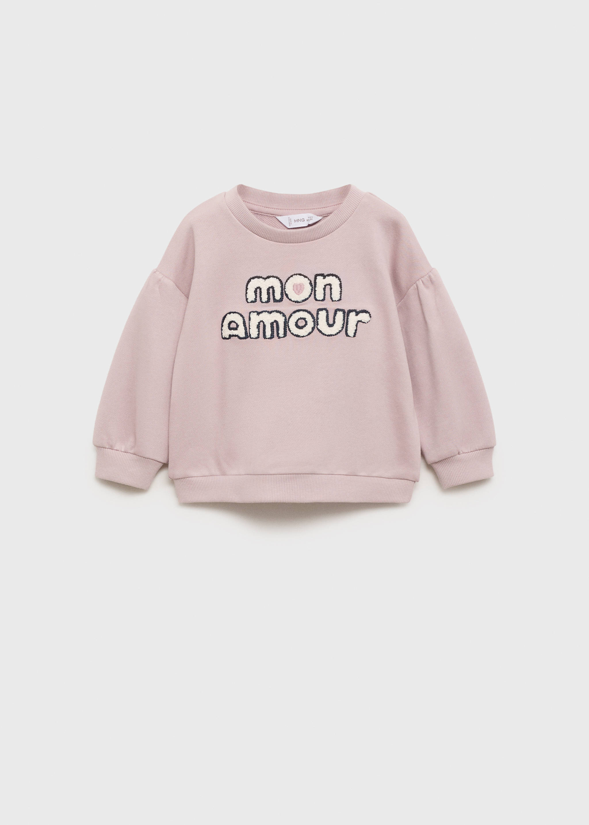 Embossed message cotton sweater - Article without model