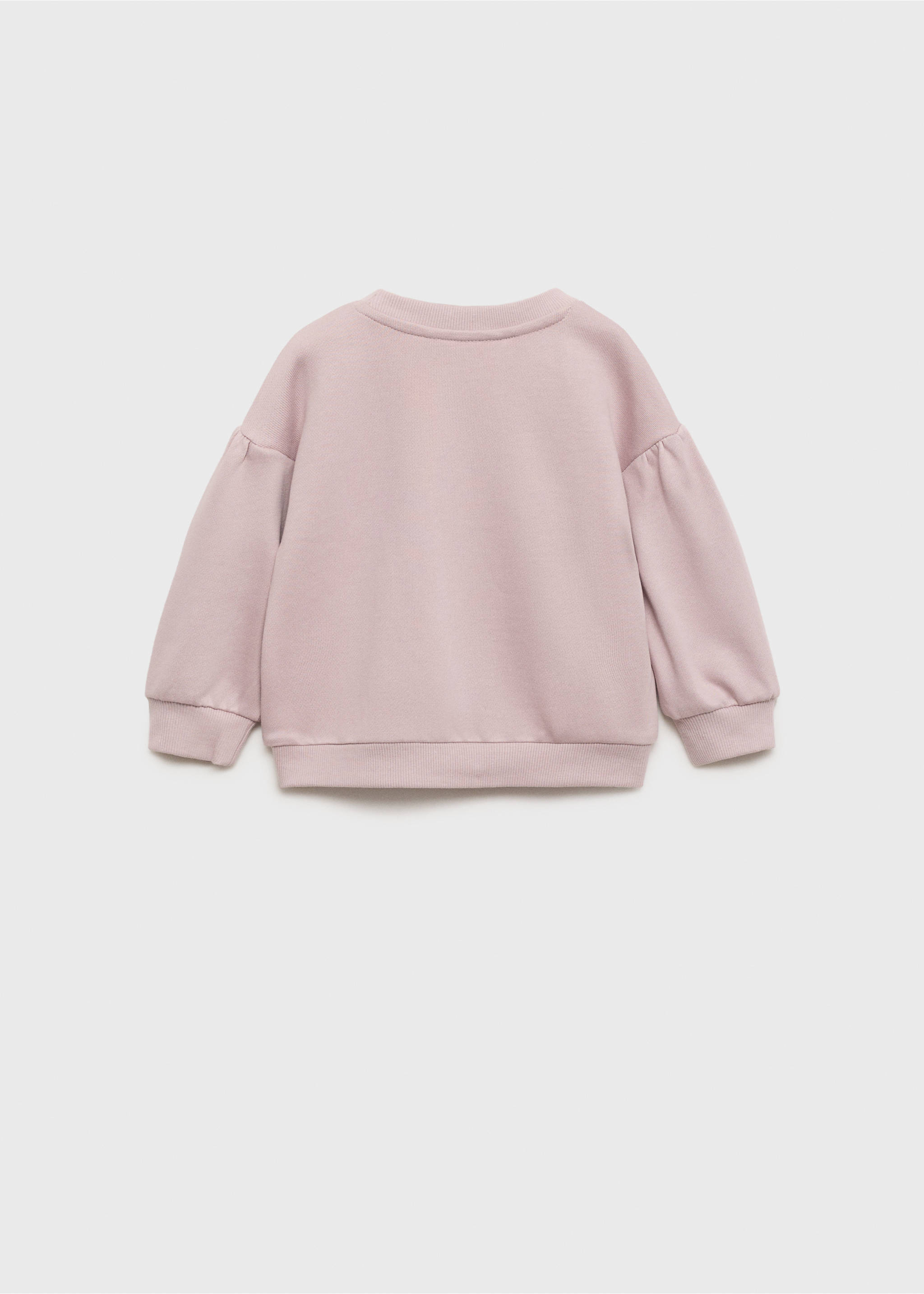 Embossed message cotton sweater - Reverse of the article, Pink. Ref: 87063646-00.