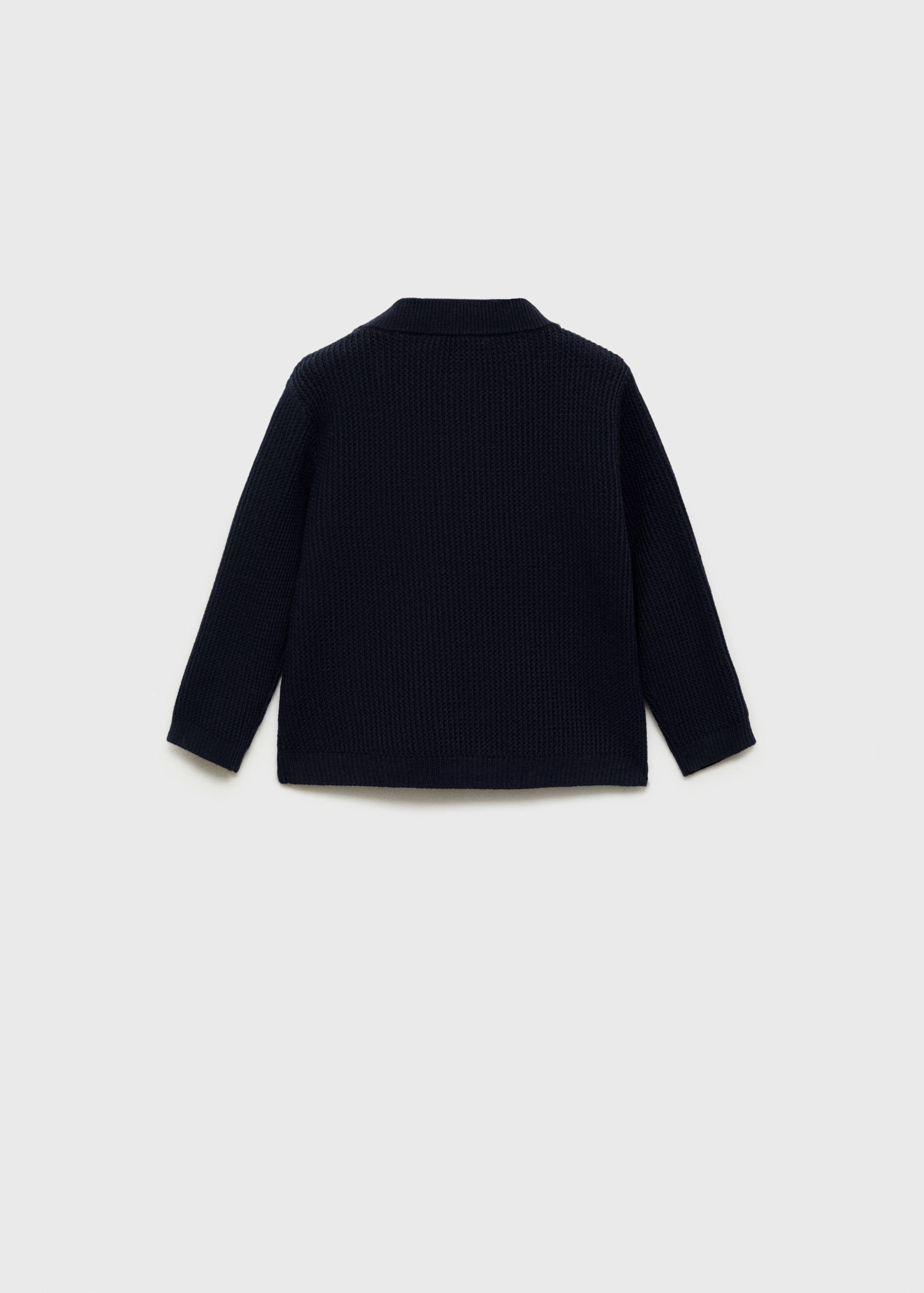 Knitted cotton sweater - Reverse of the article