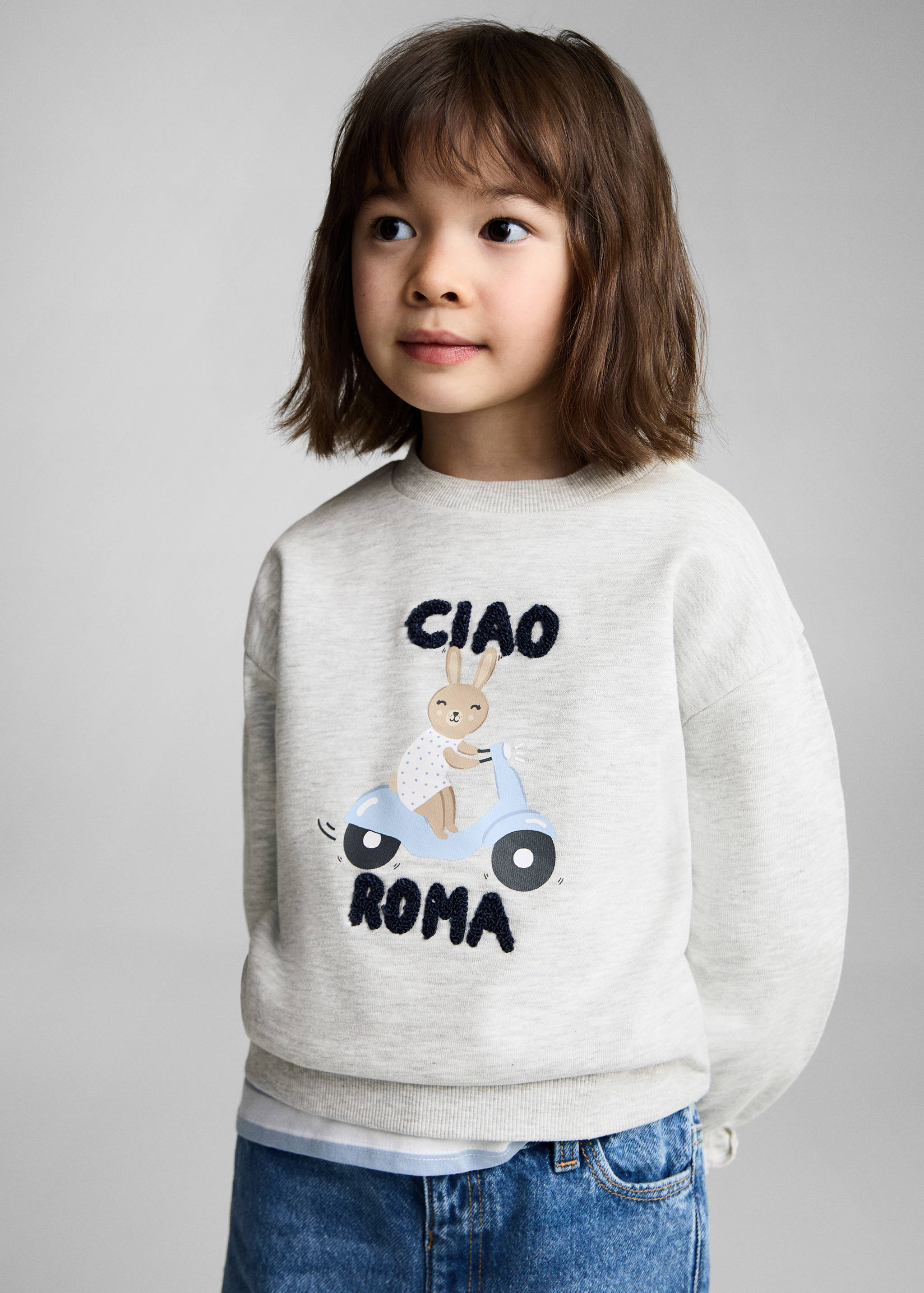 Sweatshirt relieftryck - Bild av mittparti