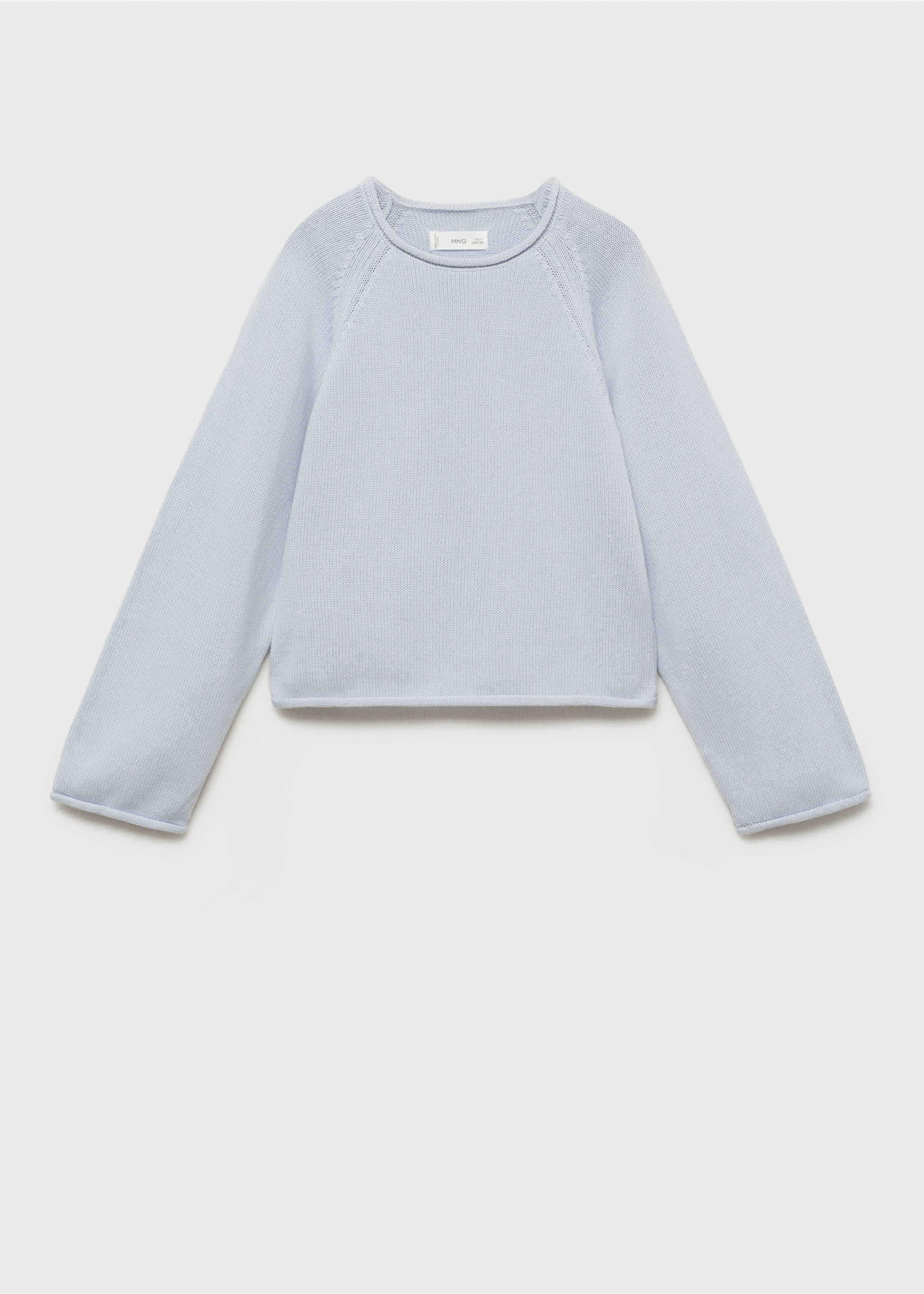 Strickpullover aus Baumwolle - Artikel ohne Model, Himmelblau. Ref: 87063652-00.