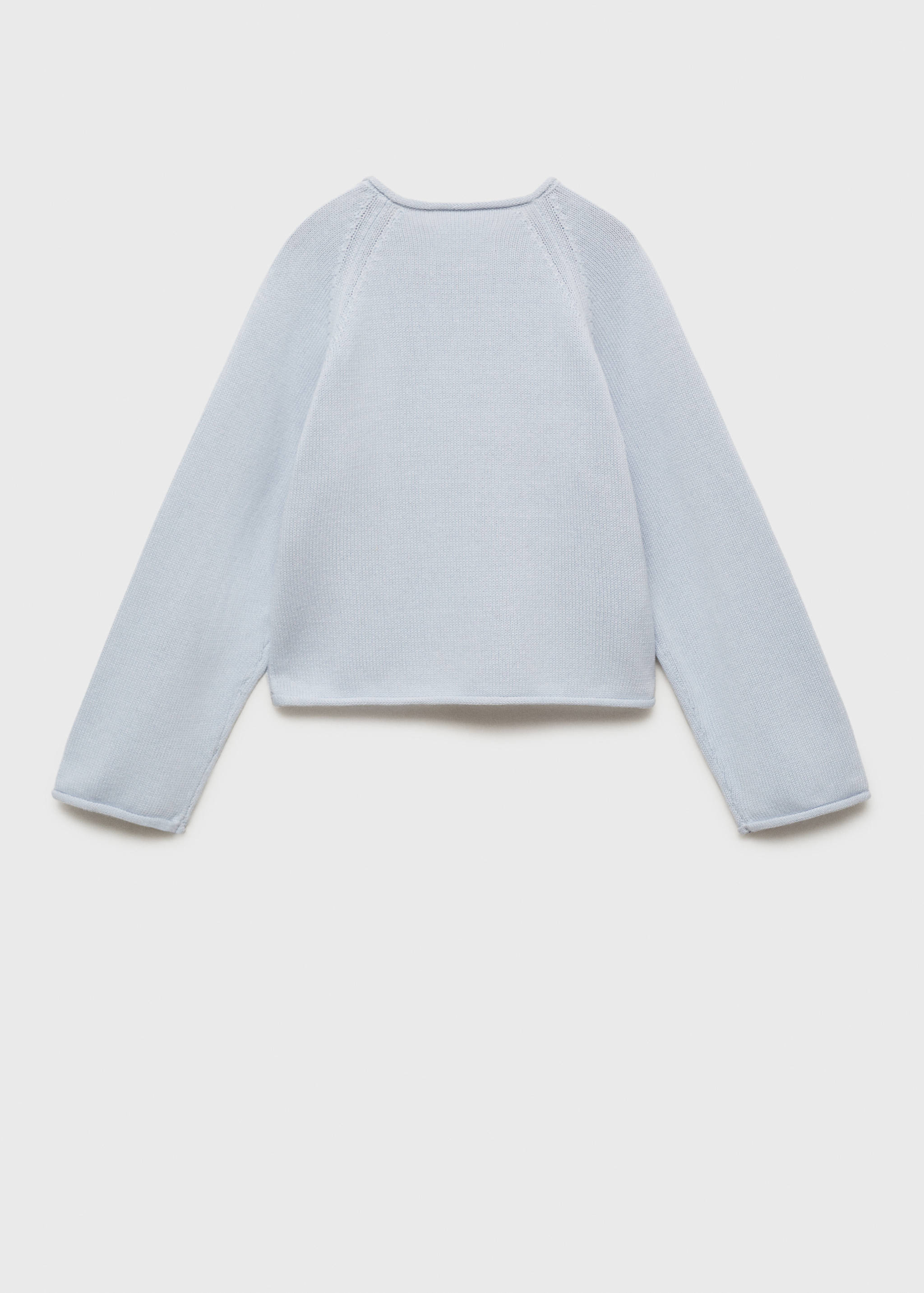 Knitted cotton sweater - Reverse of the article