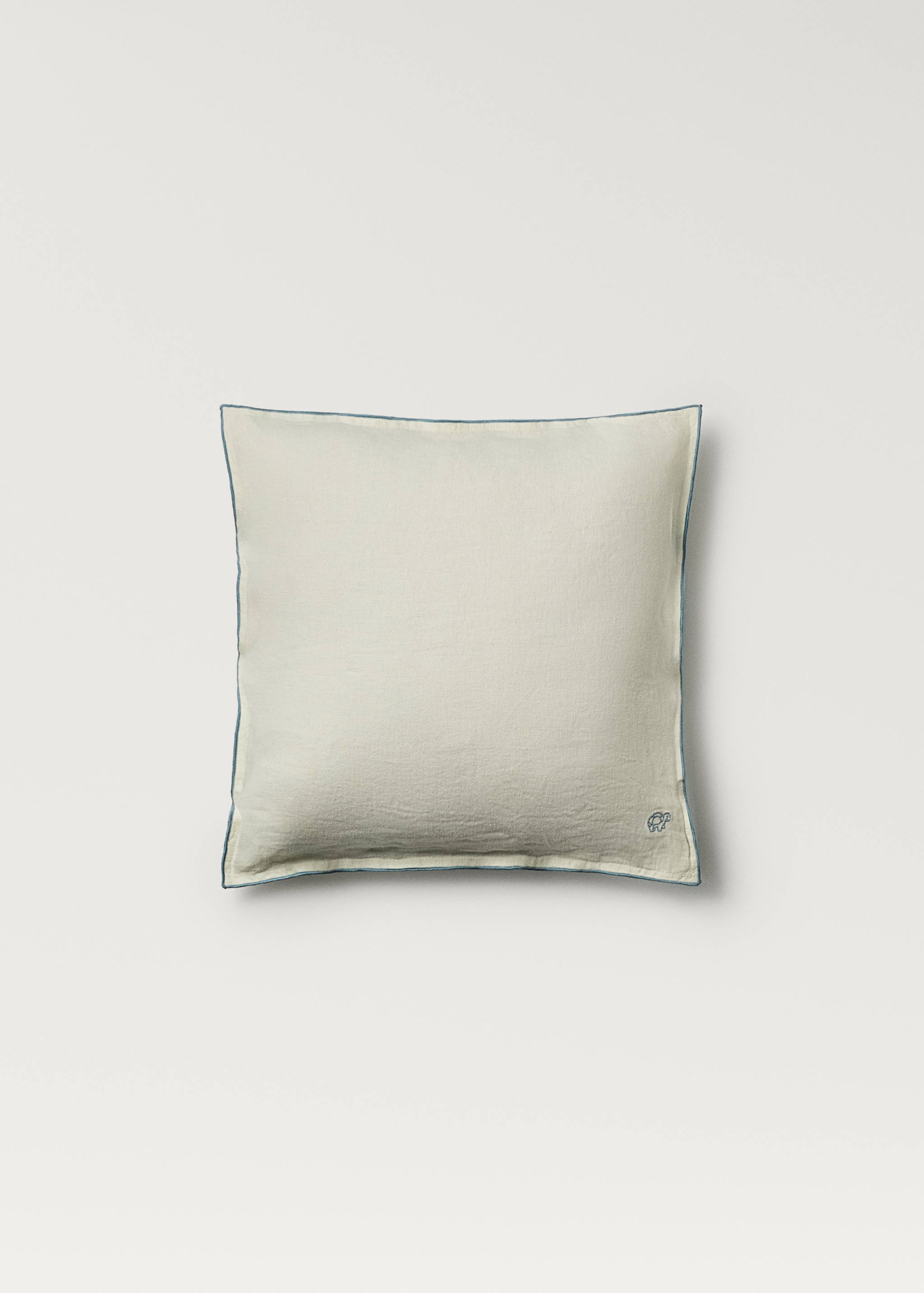 Linen children's cushion cover with embroidered overlock 40x40 cm - Article without model