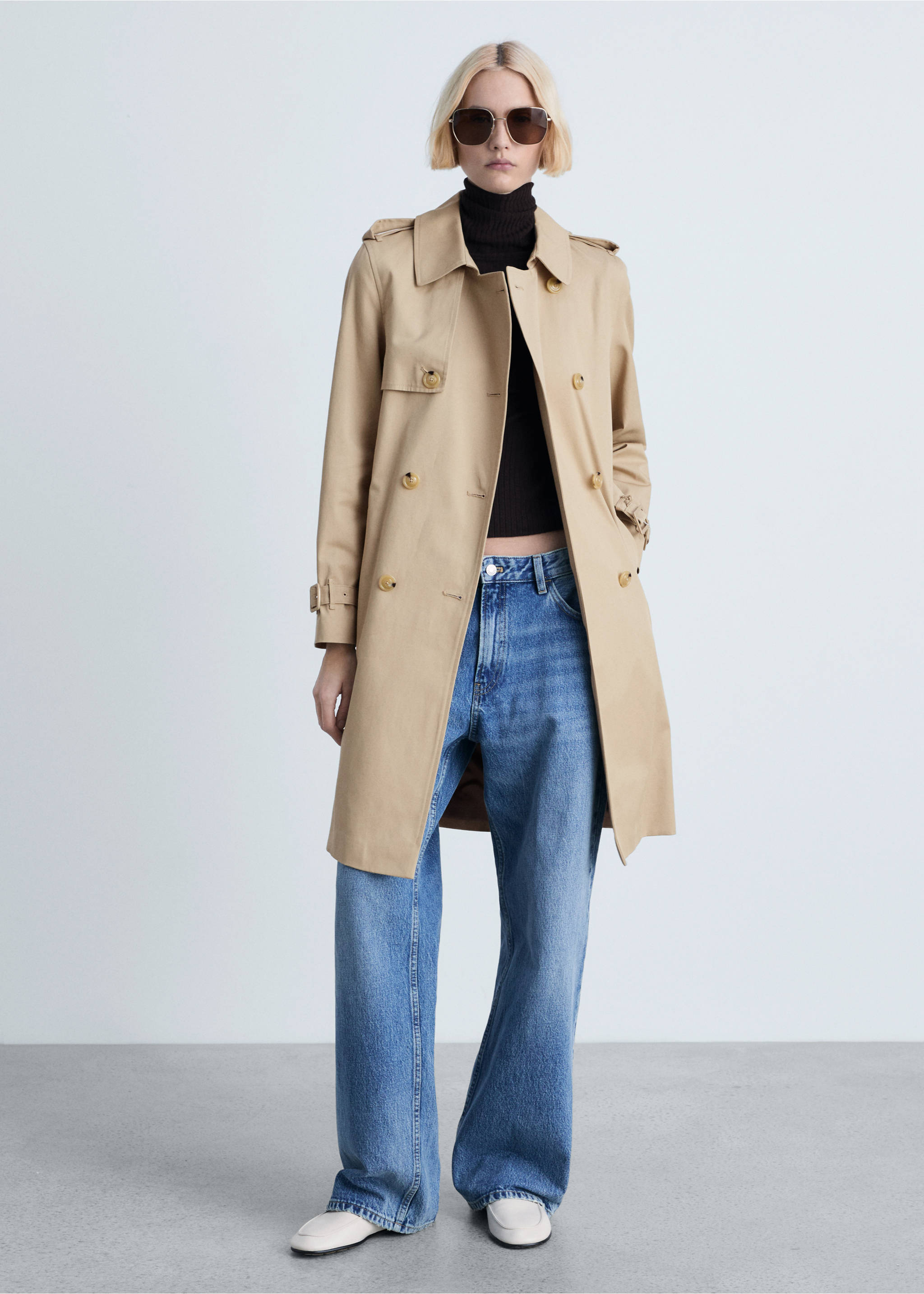 Trench classique ceinture - Plan général, Beige. Ref: 87064062-00.