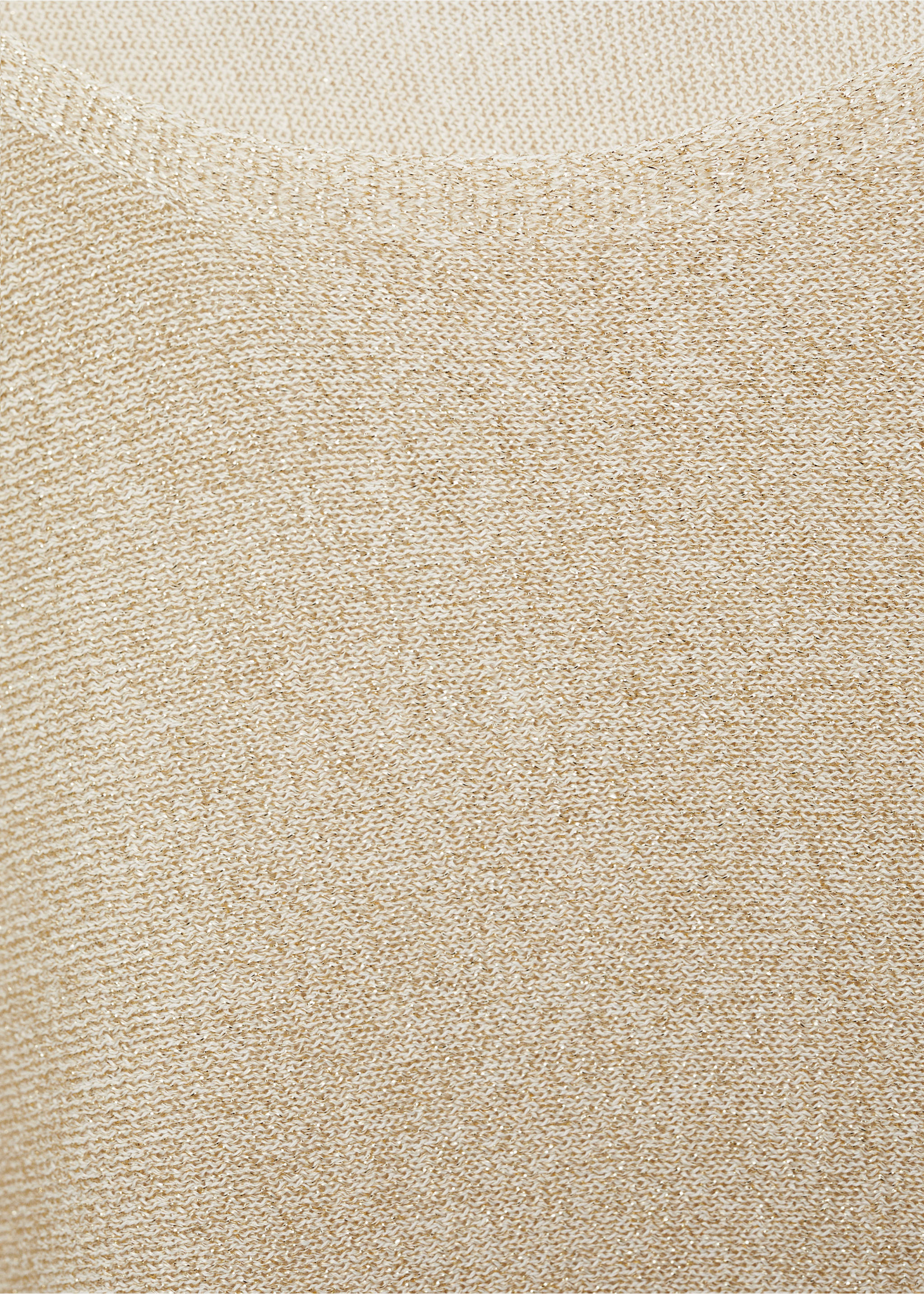 Asymmetrical lurex knitted cape - Details of the article 8, Gold. Ref: 87064063-00.