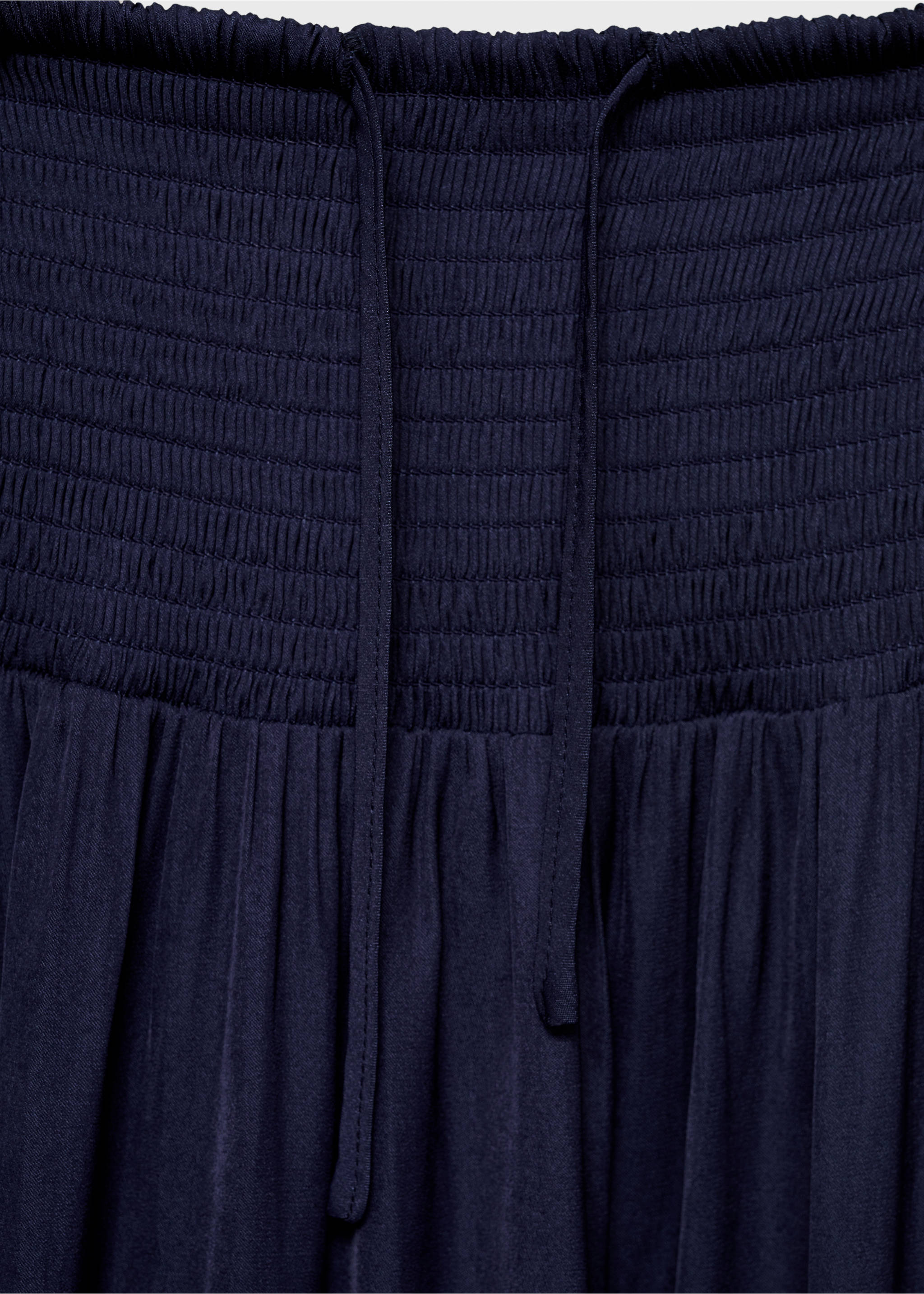 Ruffled long skirt - Details of the article 0, Blue. Ref: 87064065-00.