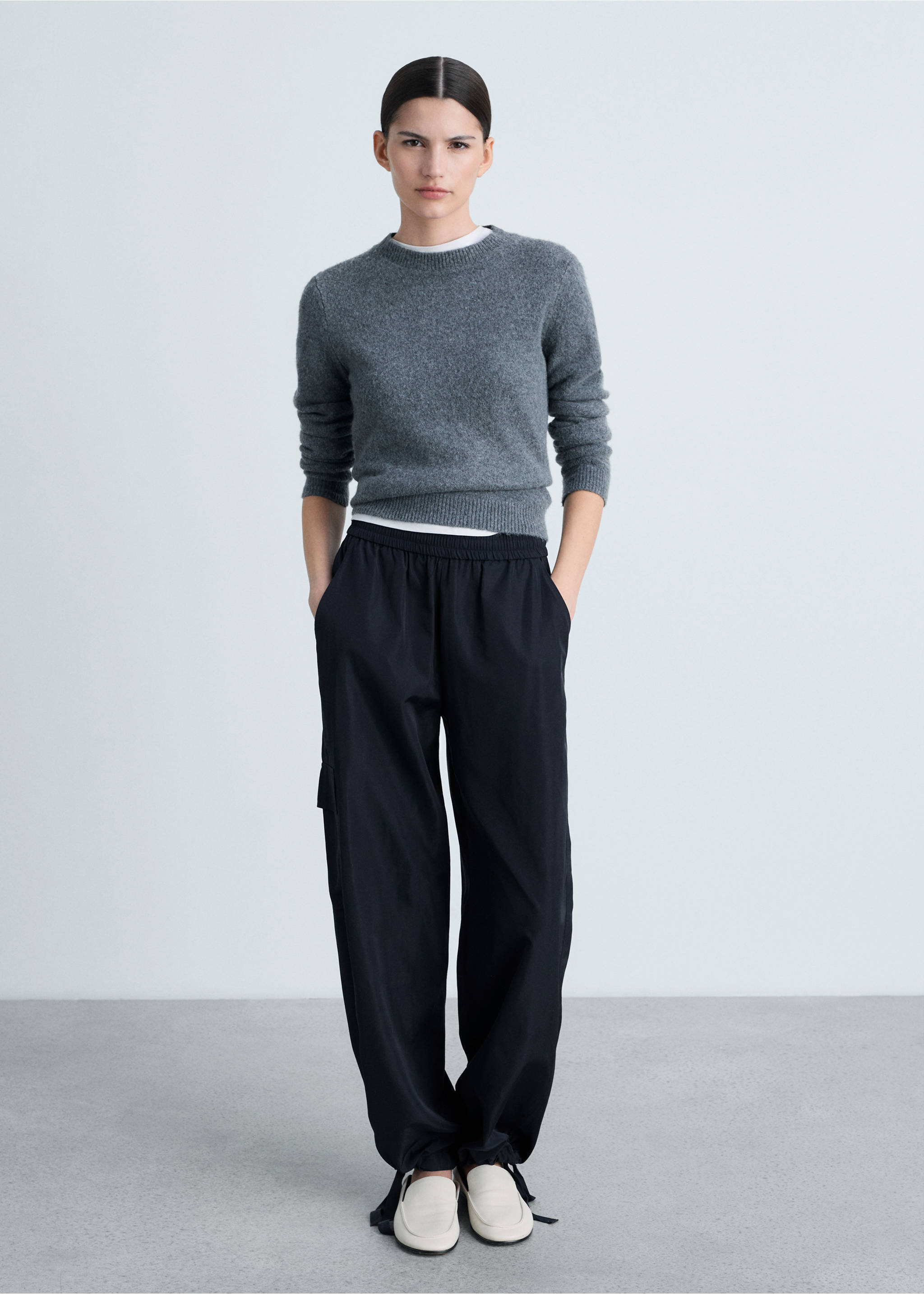 Cargo trousers with adjustable hem - General plane, Dark Navy. Ref: 87064069-00.