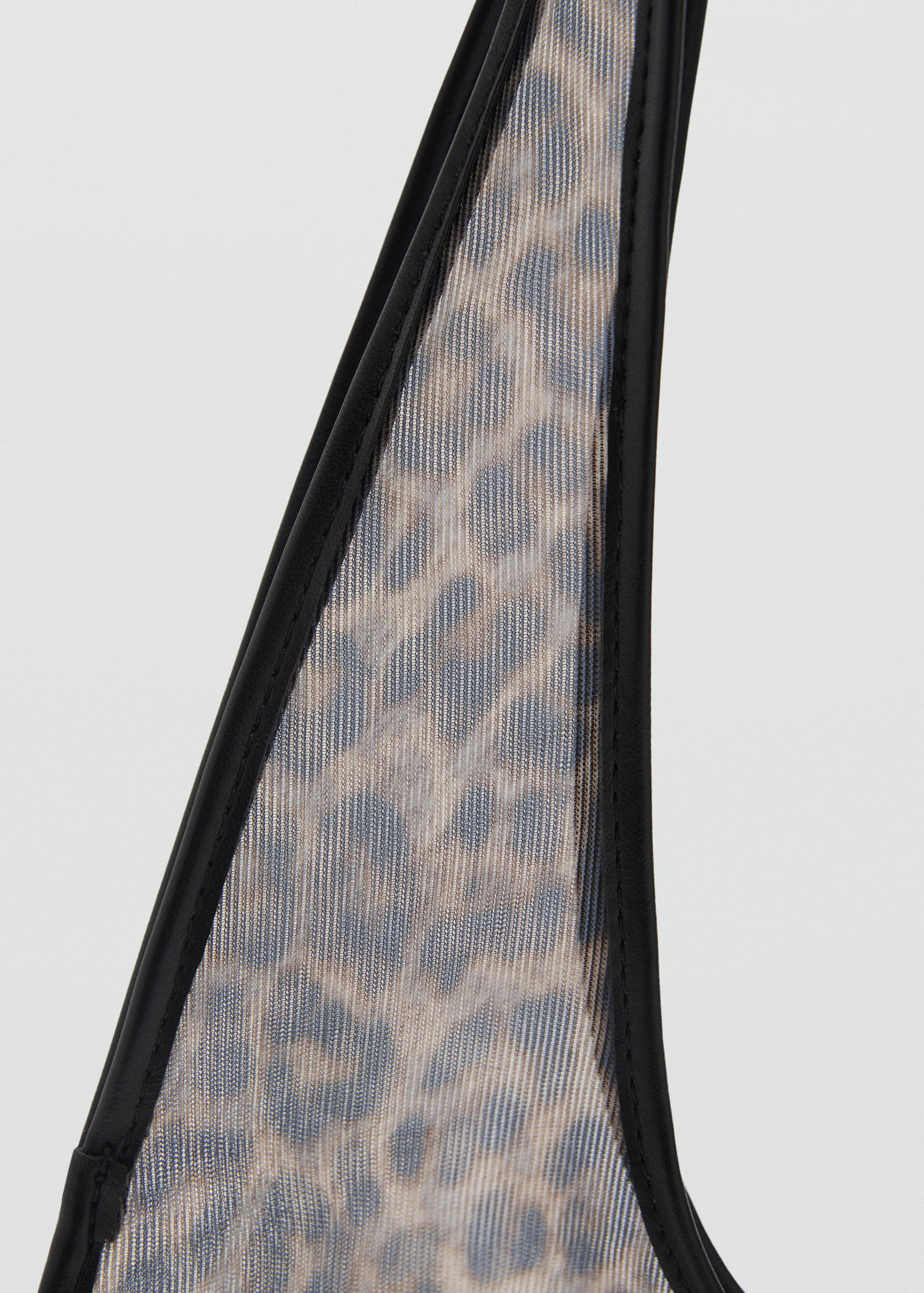 Halbtransparente Handtasche mit Animal Print - Detail des Artikels 2