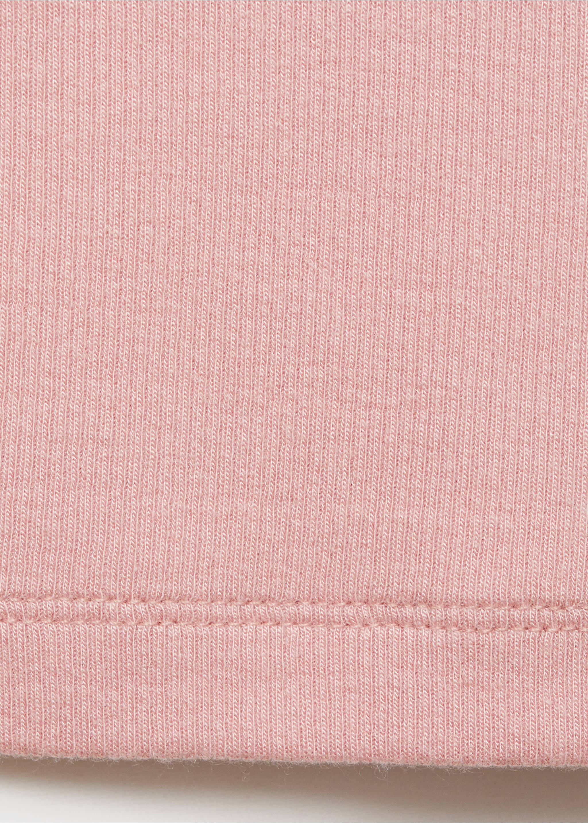 Short-sleeved fitted t-shirt - Details of the article 0, Pastel Pink. Ref: 87064078-00.