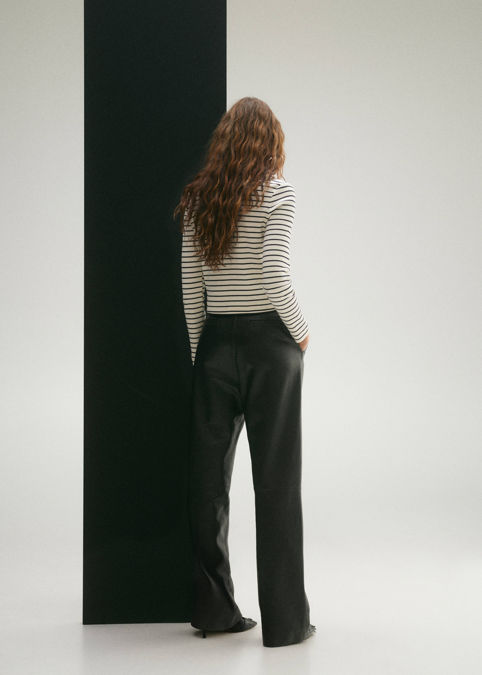 Stripped knit cardigan - Reverse of the article