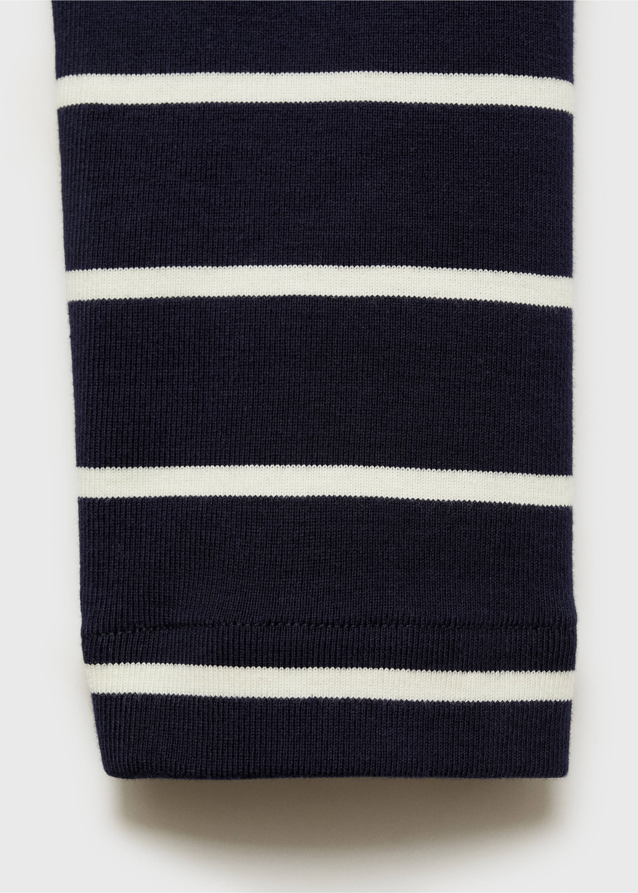 Stripped knit cardigan - Details of the article 0, Dark Navy. Ref: 87064079-00.