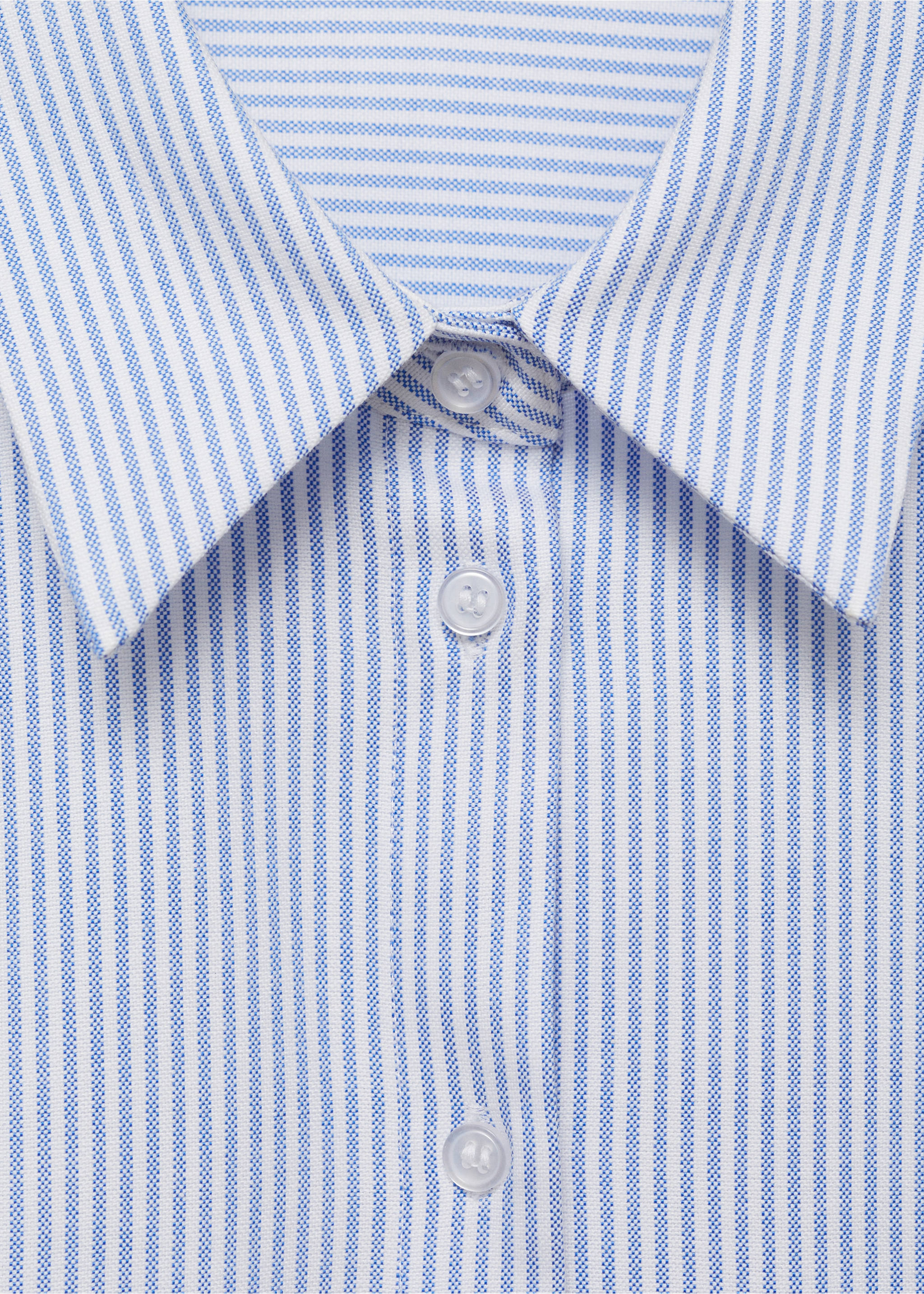 Gestreiftes Baumwollhemd - Detail des Artikels 8, Himmelblau. Ref: 87064080-00.