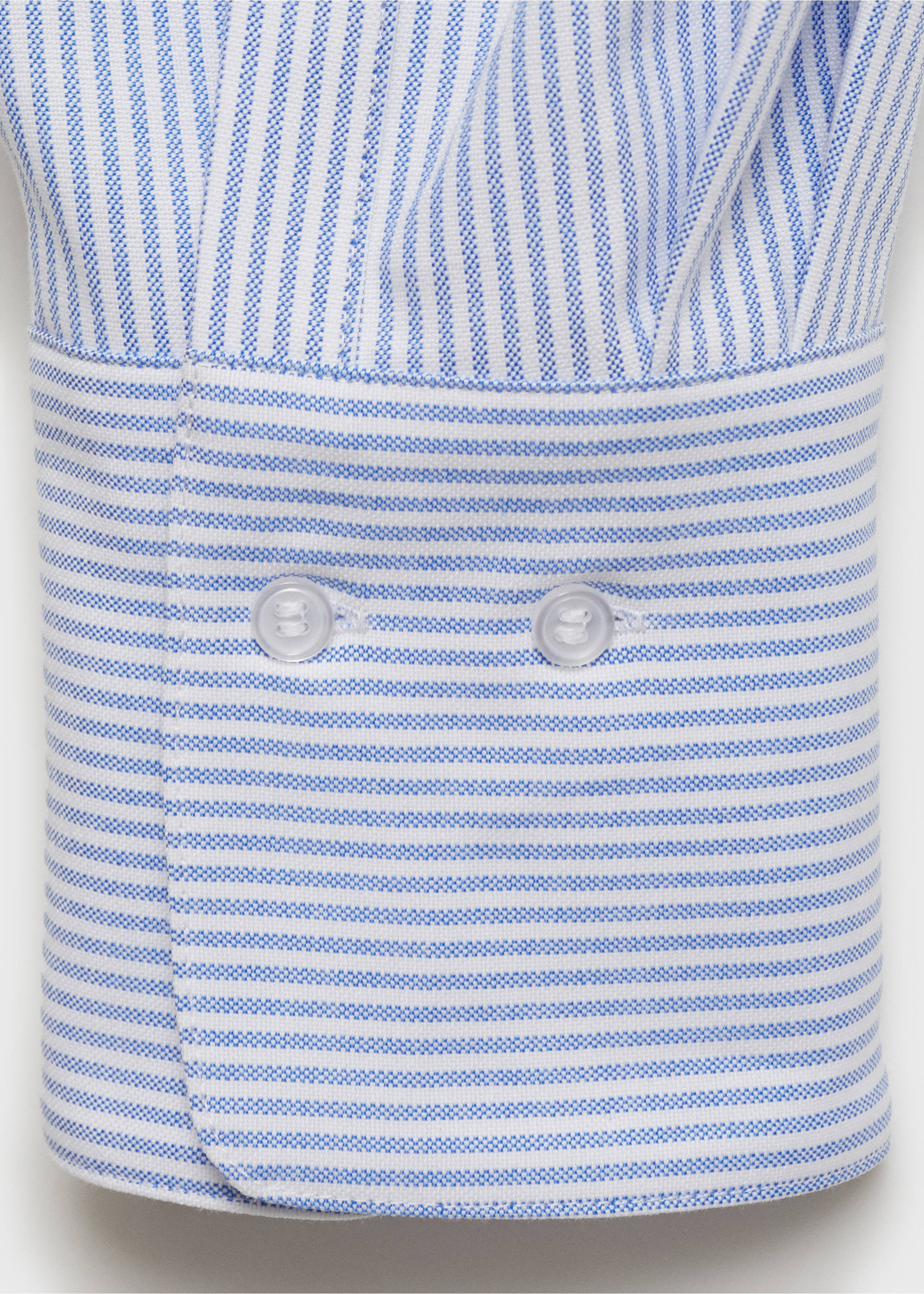 Gestreiftes Baumwollhemd - Detail des Artikels 0, Himmelblau. Ref: 87064080-00.