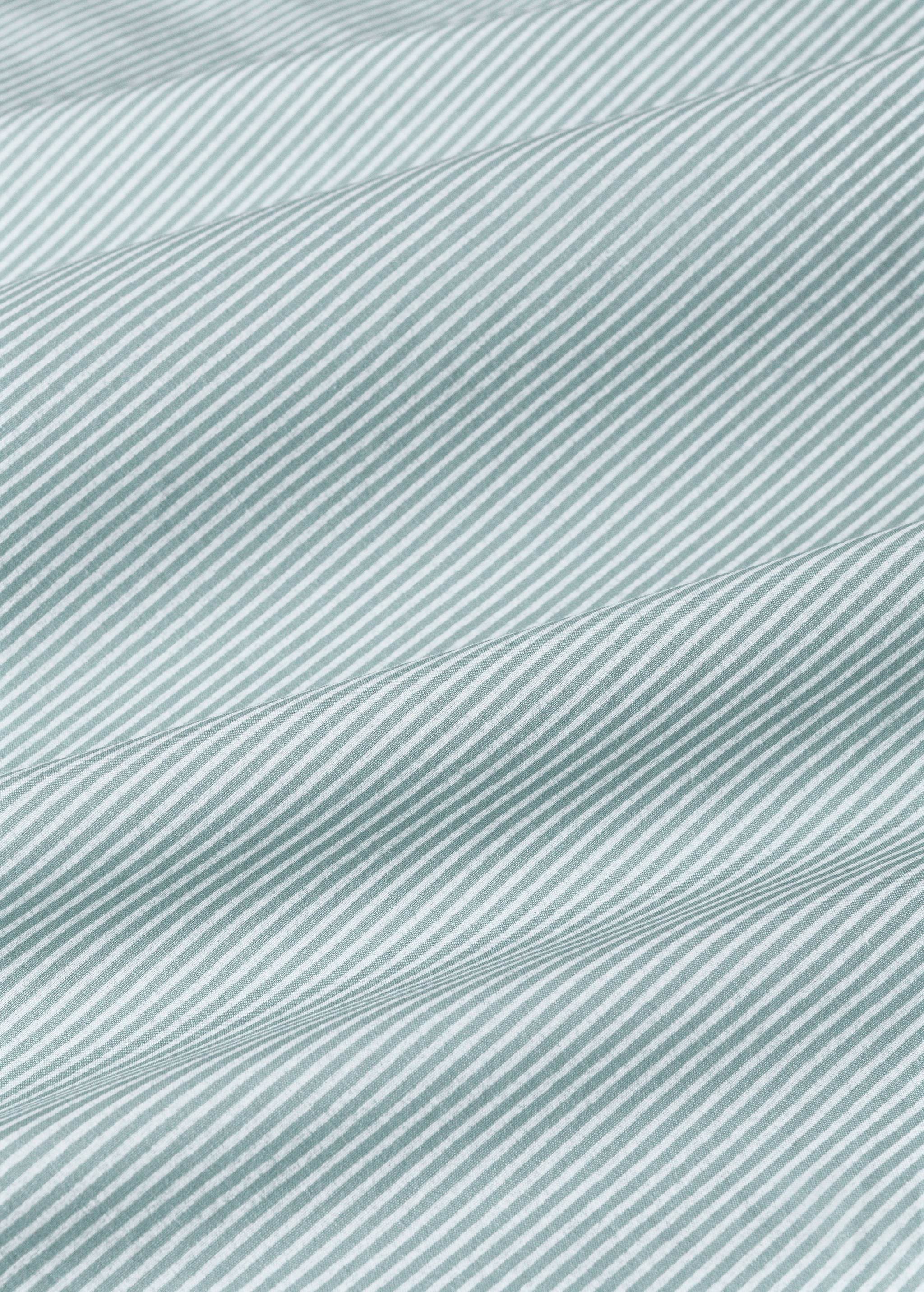 Cotton percale striped fitted sheet for cot - Details of the article 2