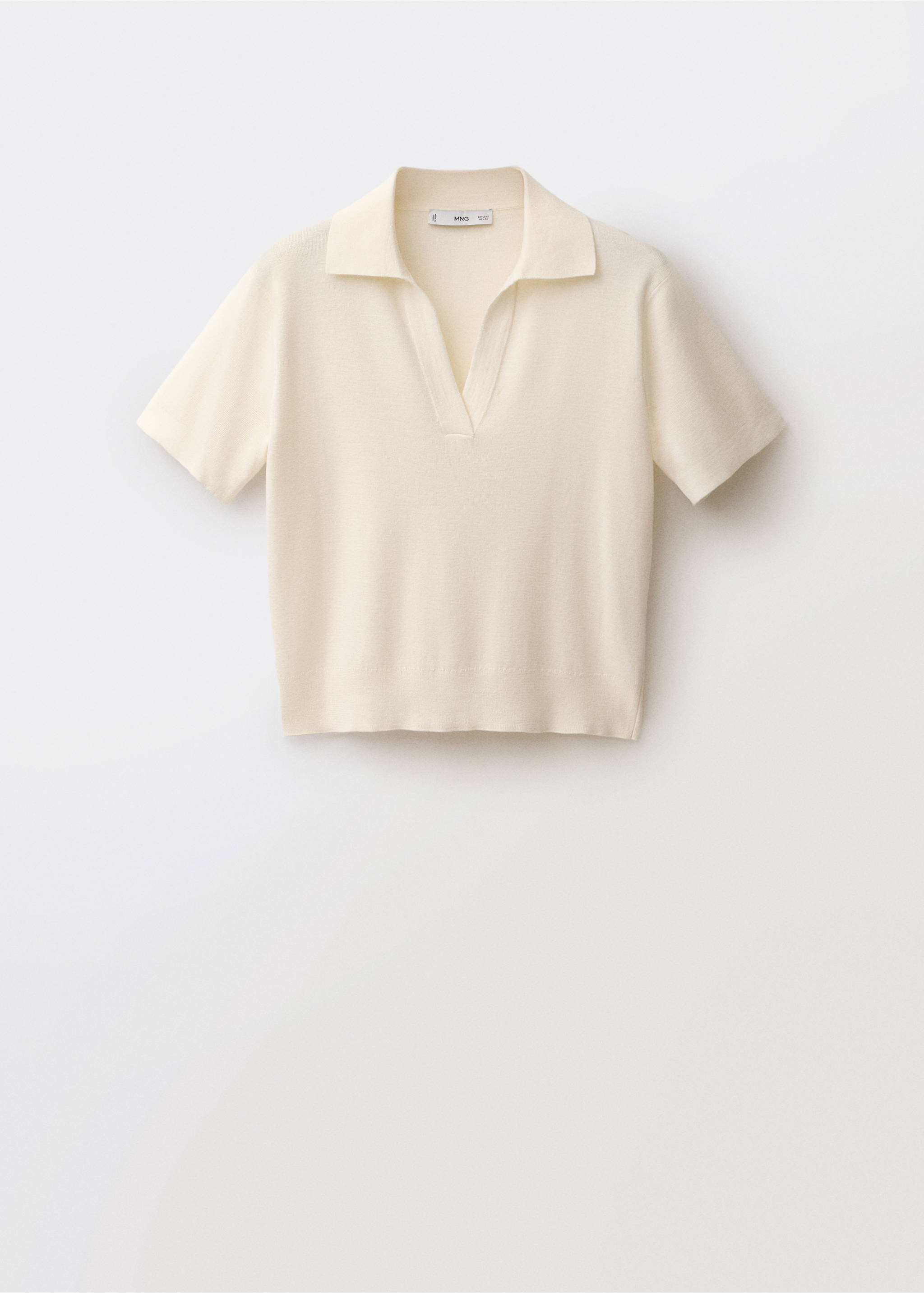 Wool-blend polo-neck sweater - Article without model, Ecru. Ref: 87064088-00.