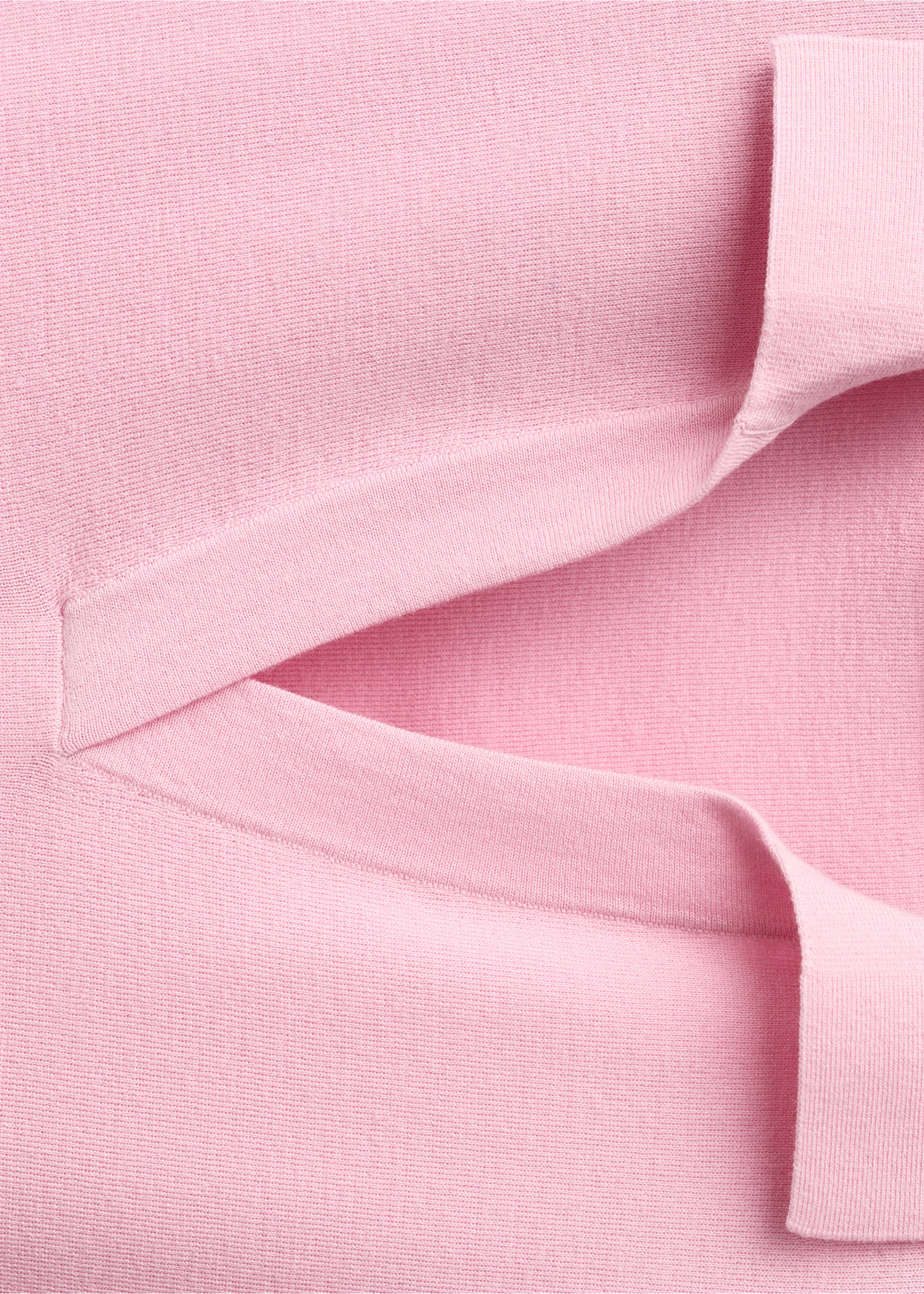 Wool-blend polo-neck sweater - Details of the article 8, Pink. Ref: 87064088-00.