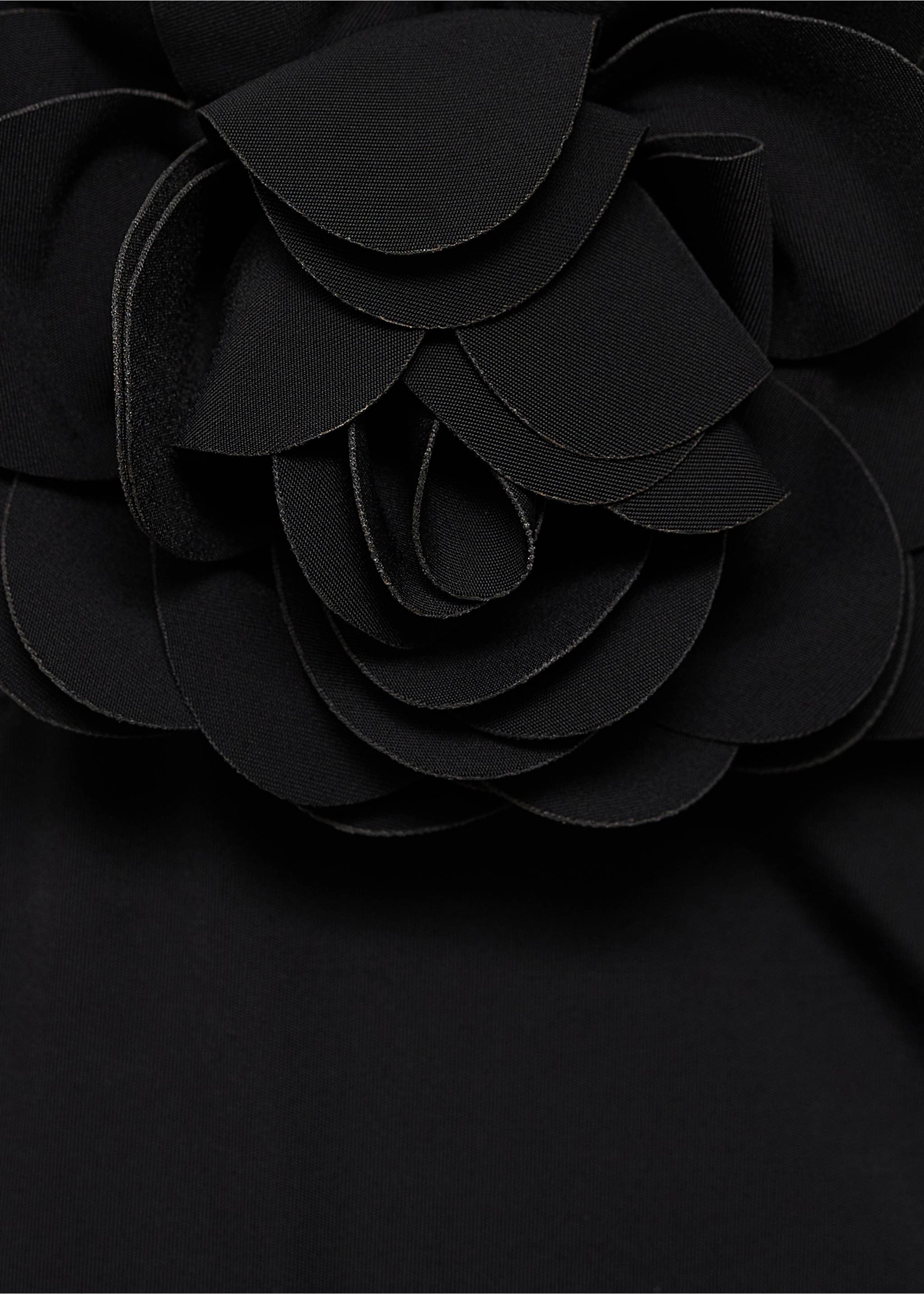 Swimsuit with flower detail - Details of the article 0, Black. Ref: 87064388-00.
