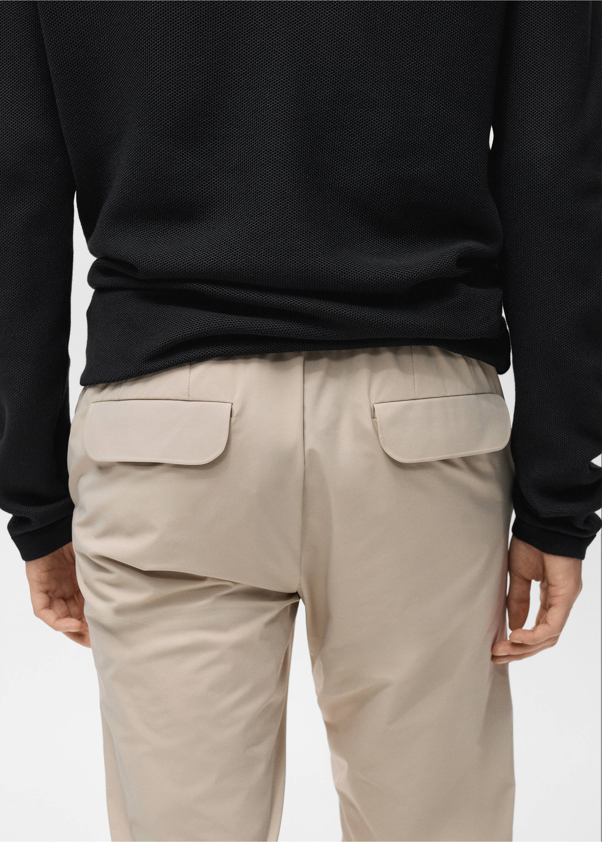 Pantalón slim fit comfort stretch cordón - Detalle del artículo 6, Arena. Ref: 87064389-00.