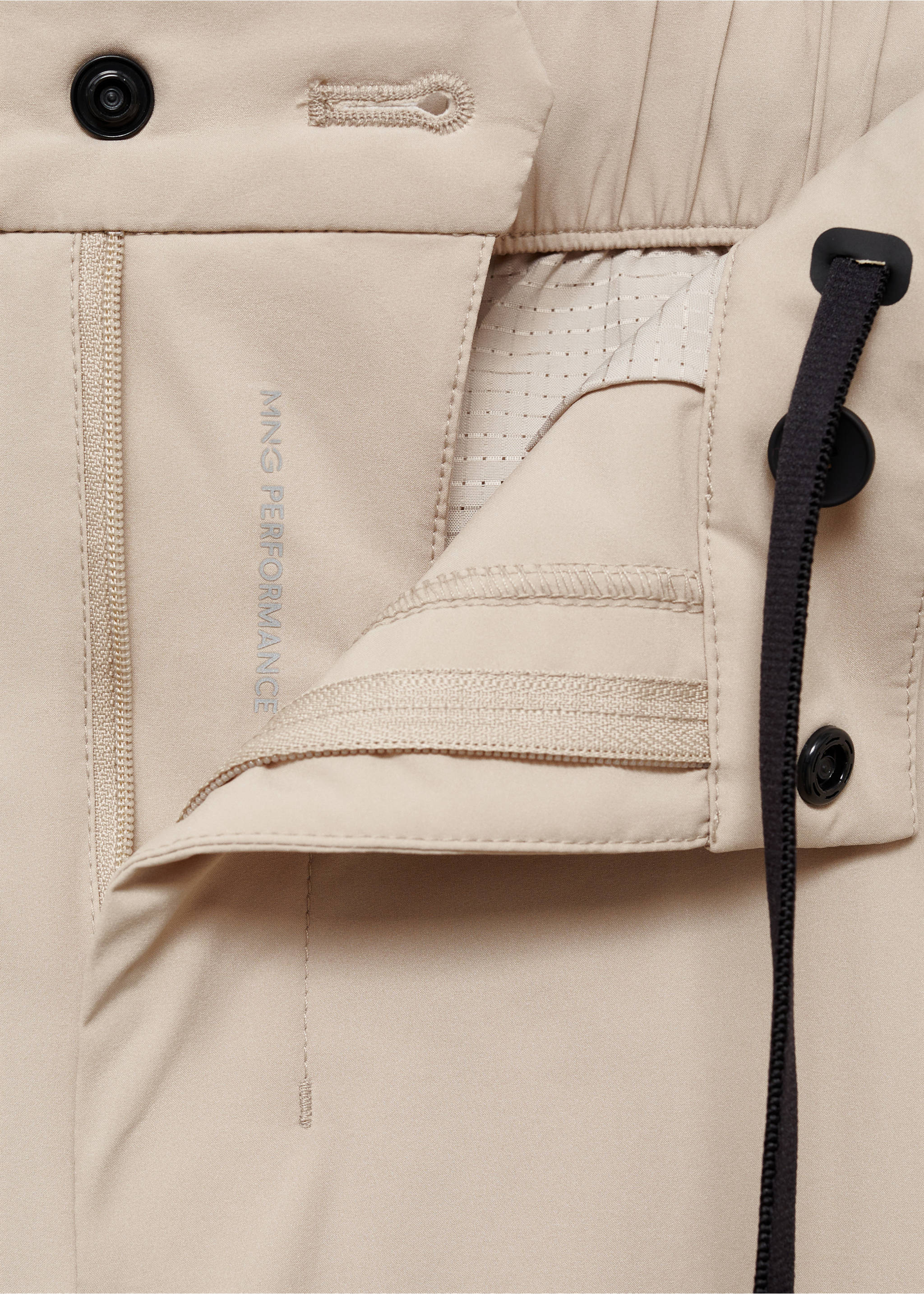 Pantalón slim fit comfort stretch cordón - Detalle del artículo 8, Arena. Ref: 87064389-00.