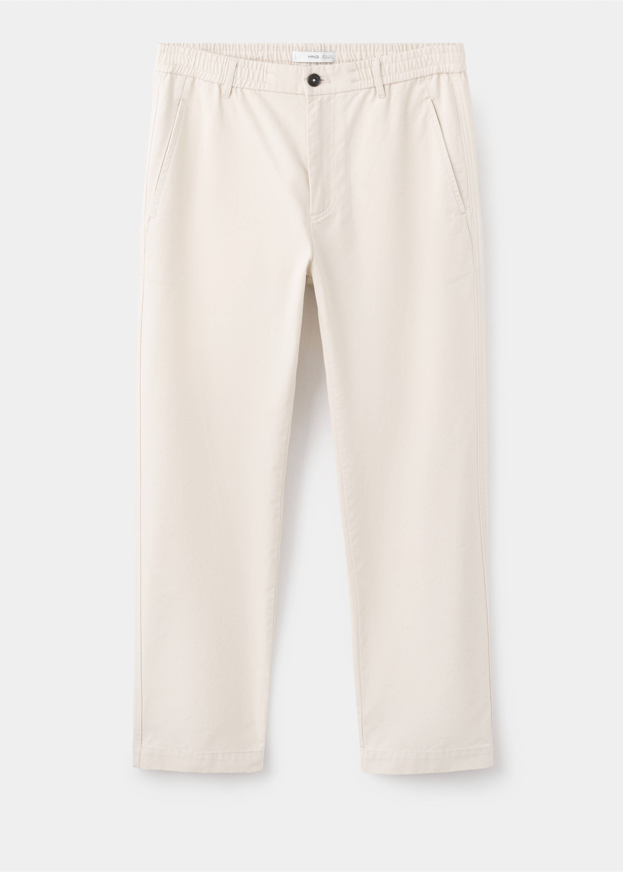 Stretch fabric slim-fit trousers with drawstring - Article without model, Burnt Orange. Ref: 87064389-00.