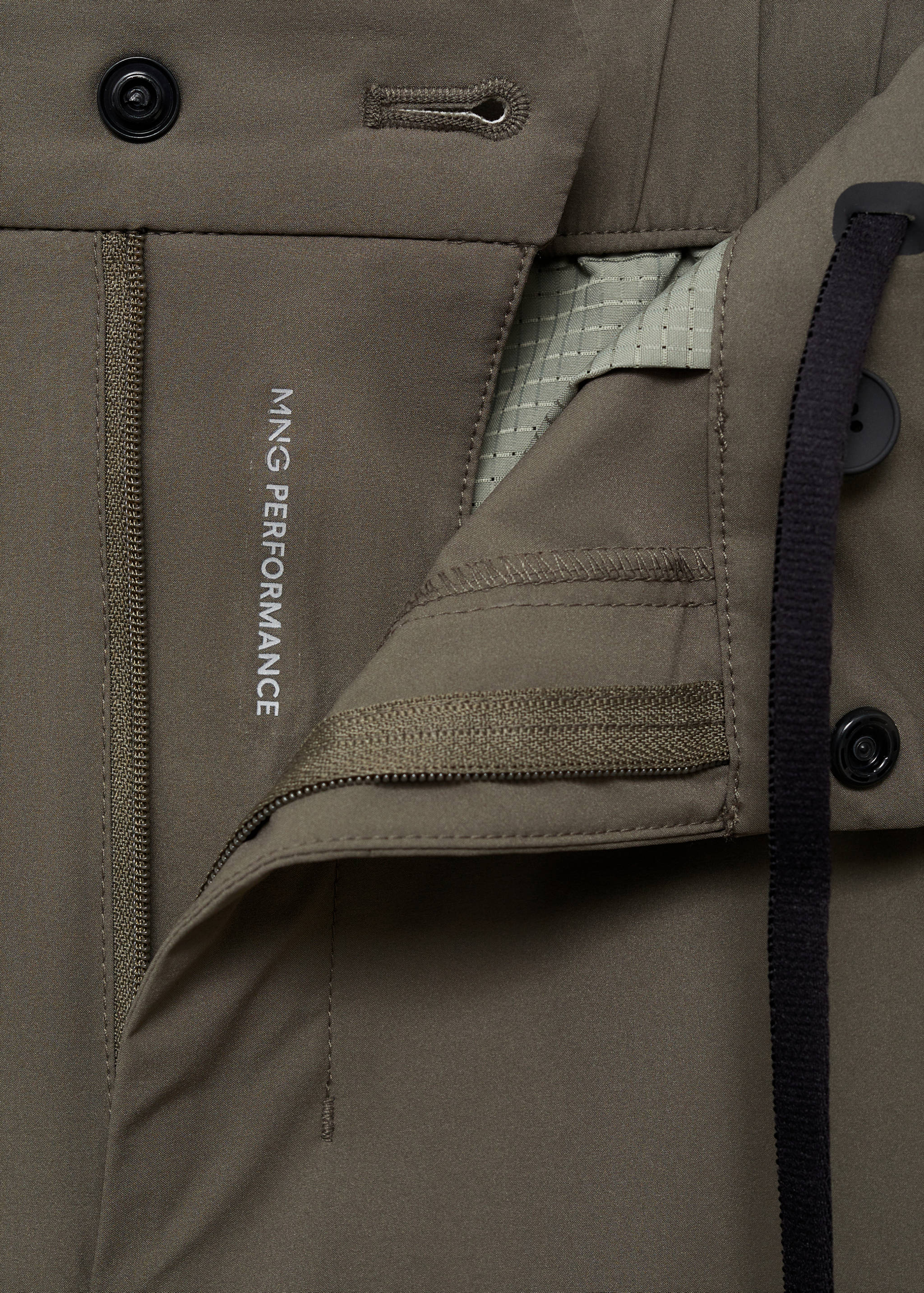 Stretch fabric slim-fit pants with drawstring - Details of the article 8