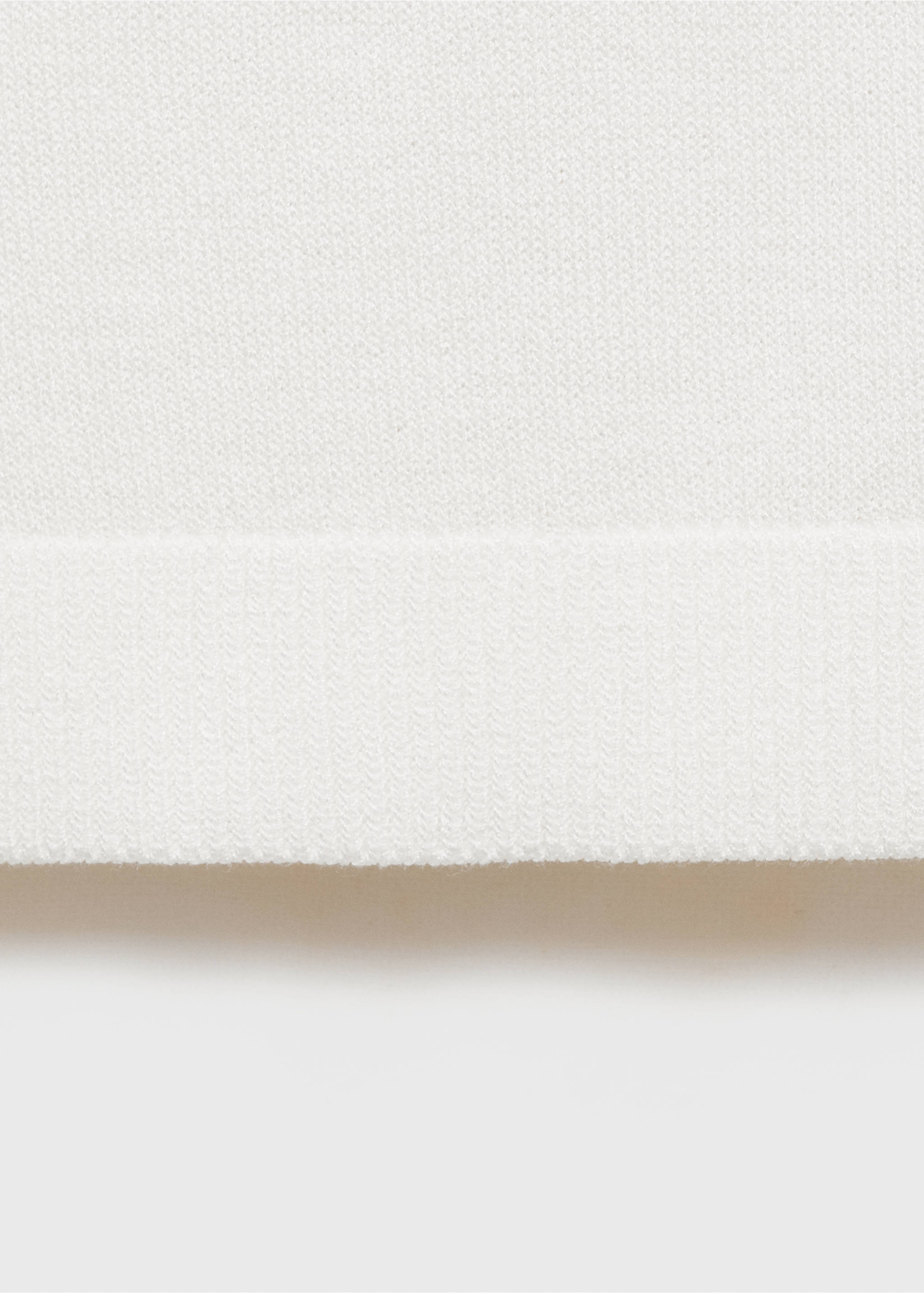 Asymmetrischer Strickpullover - Detail des Artikels 0, Cremeweiß. Ref: 87064395-00.