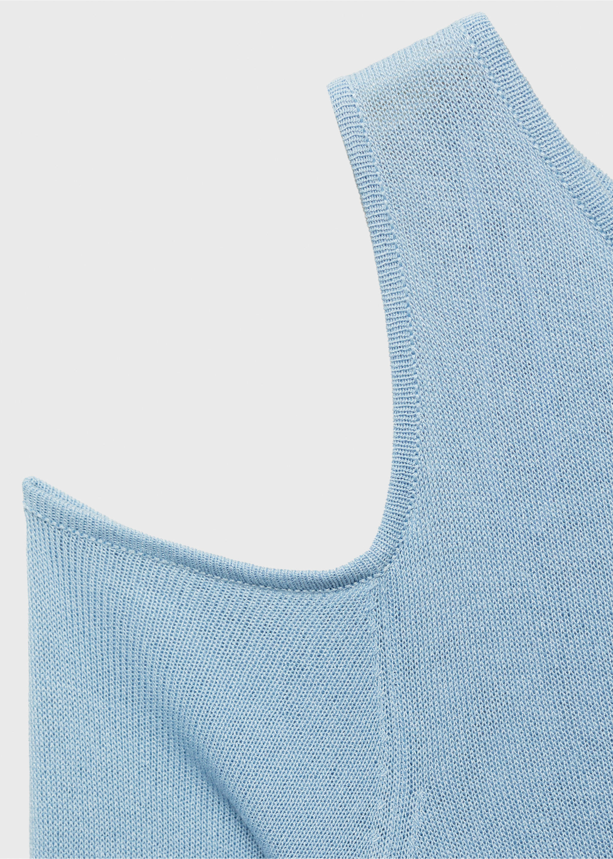 Jersey punto asimétrico - Detalle del artículo 8, Azul celeste. Ref: 87064395-00.