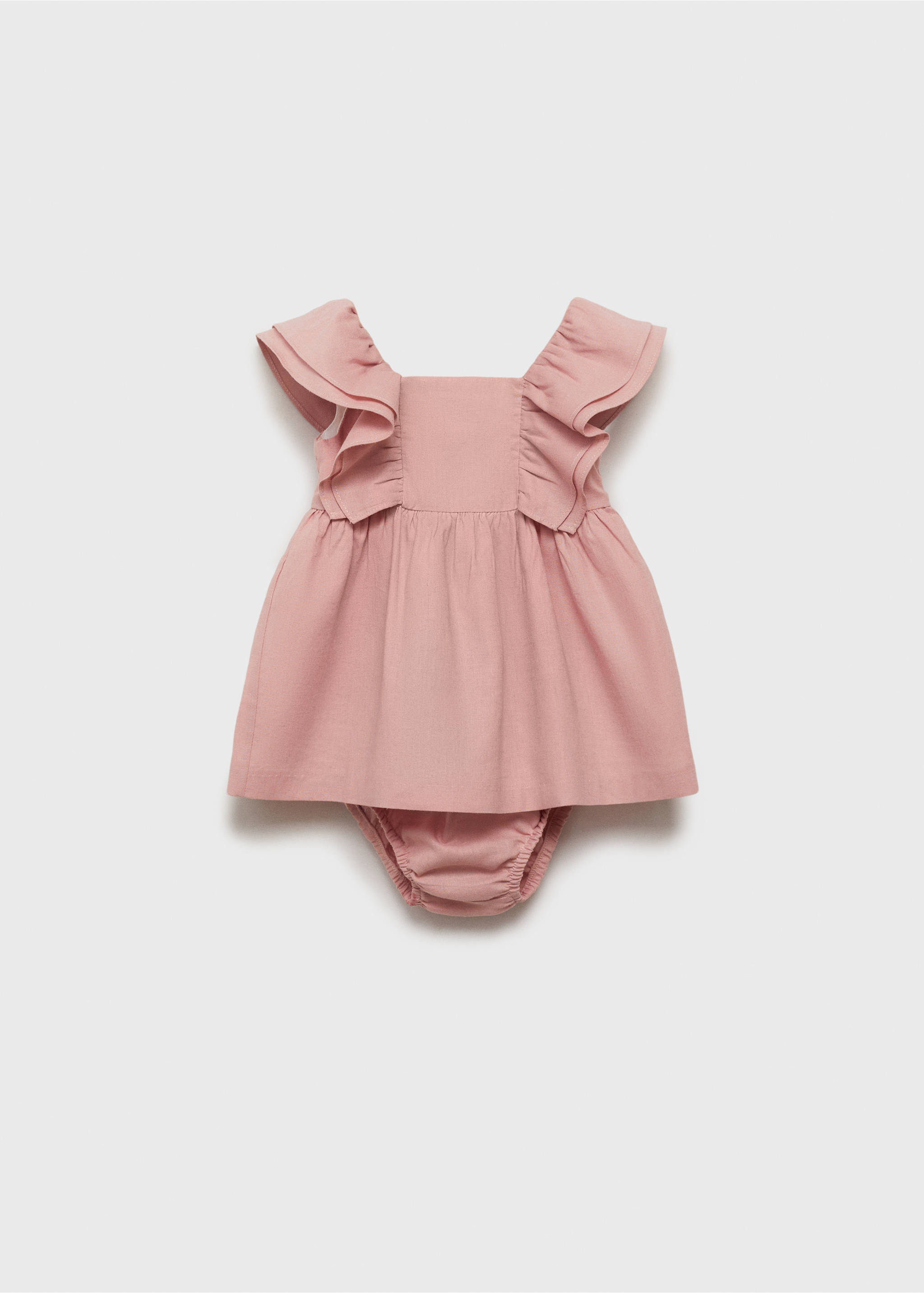 Linen dress and nappy cover - Article without model, Pink. Ref: 87064396-00.