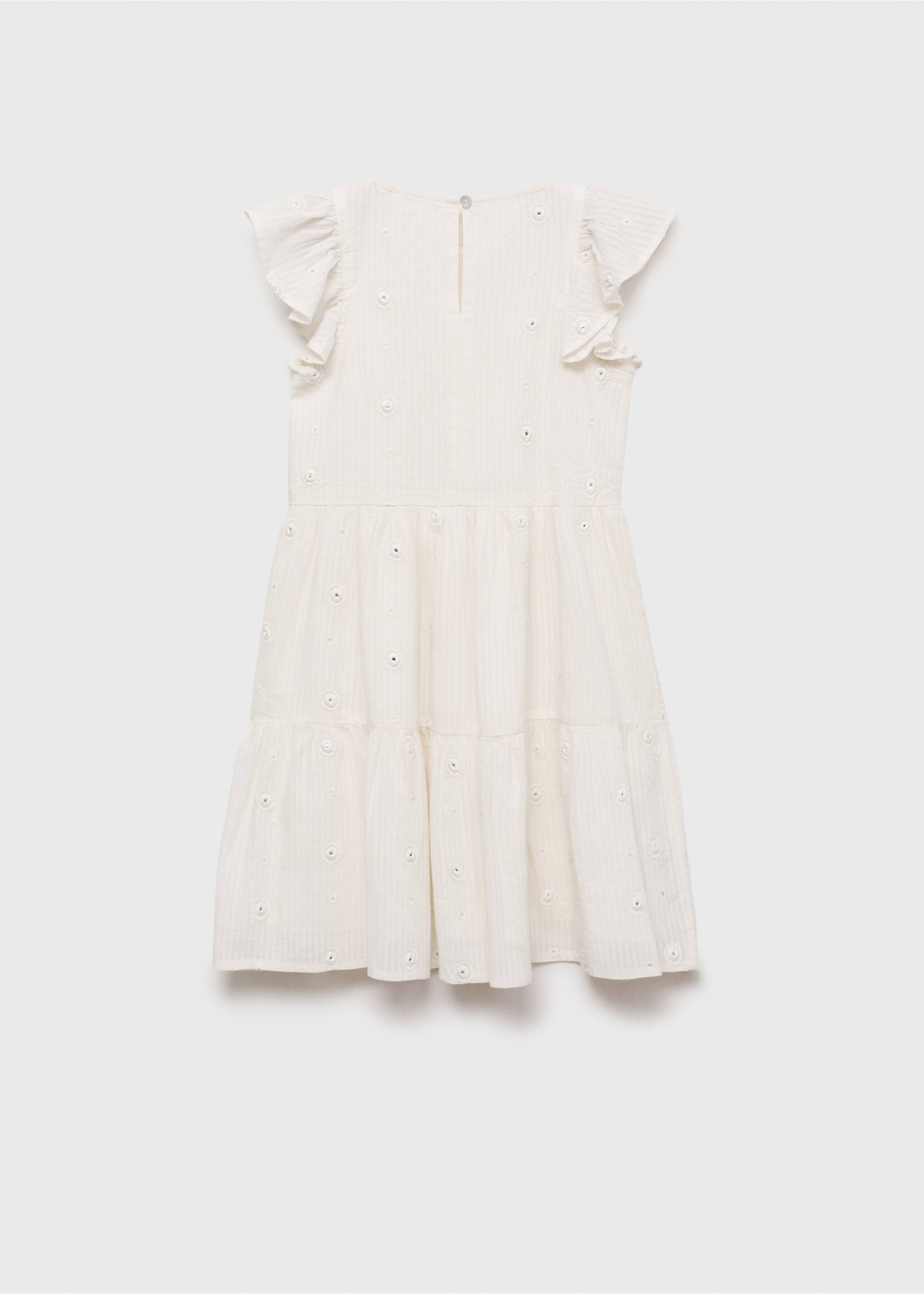 Polka-dots cotton dress - Reverse of the article, Off White. Ref: 87064398-00.