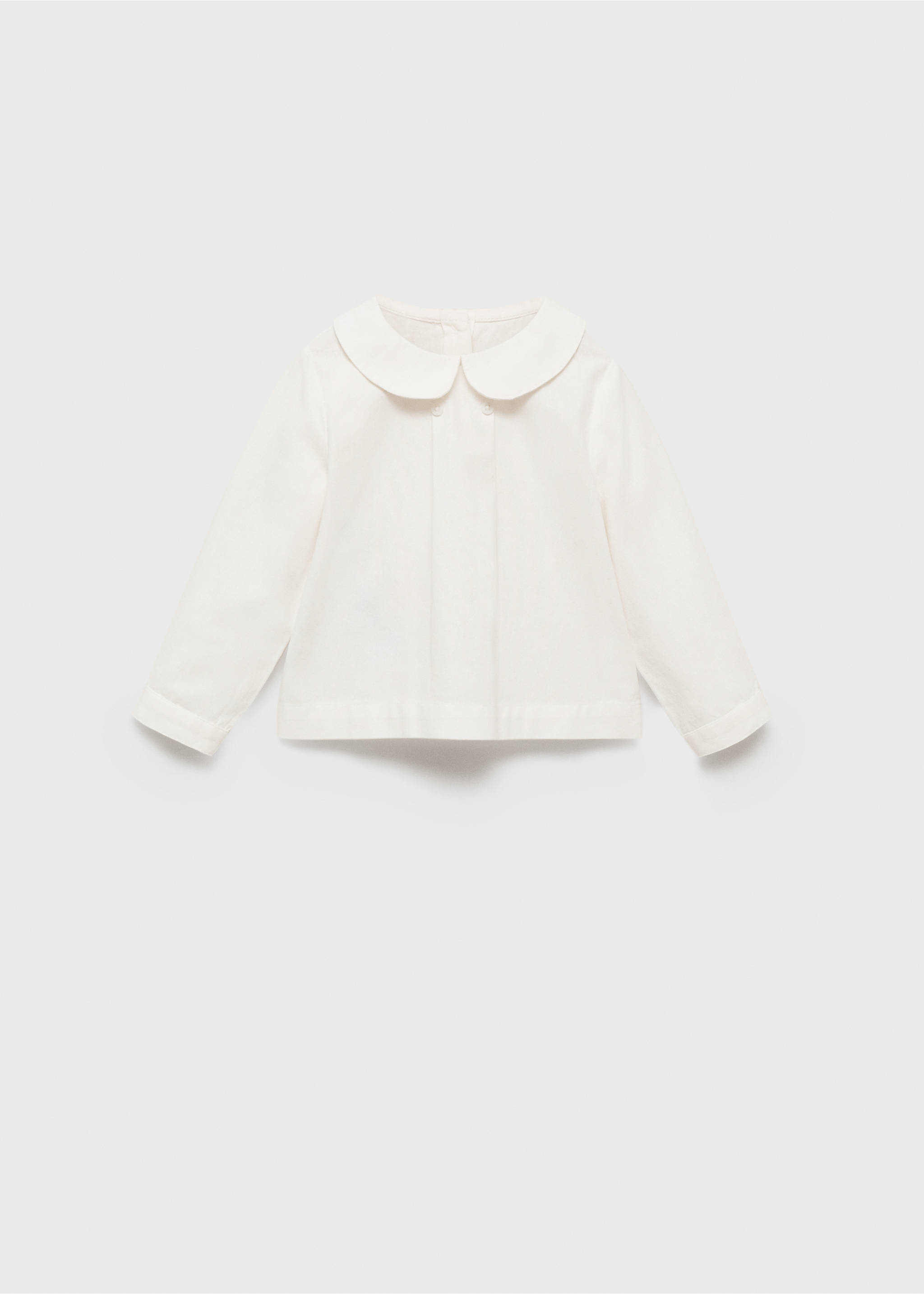 Μπλούζα γιακάς babydoll - Προϊόν χωρίς μοντέλο, Υπόλευκο. Ref: 87064400-00.