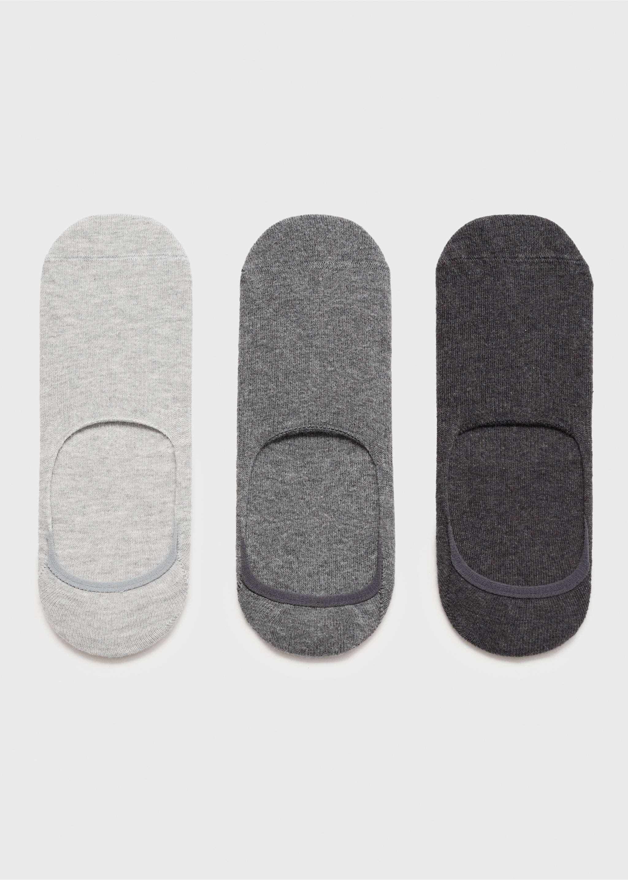 Pack of 3 ankle socks - Article without model, Grey. Ref: 87064405-00.