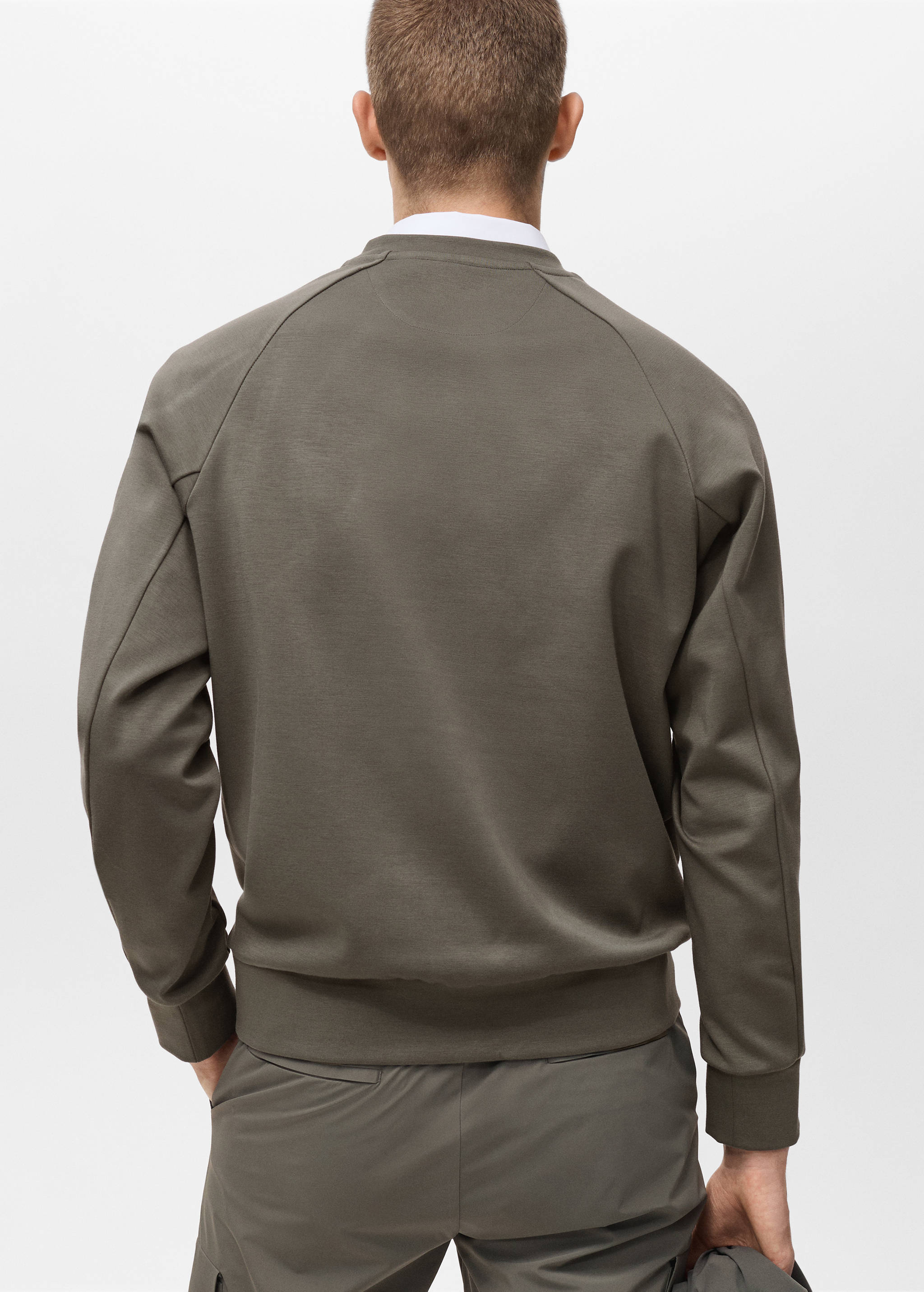 Rundhals-Sweatshirt COOLMAX® - Rückseite des Artikels