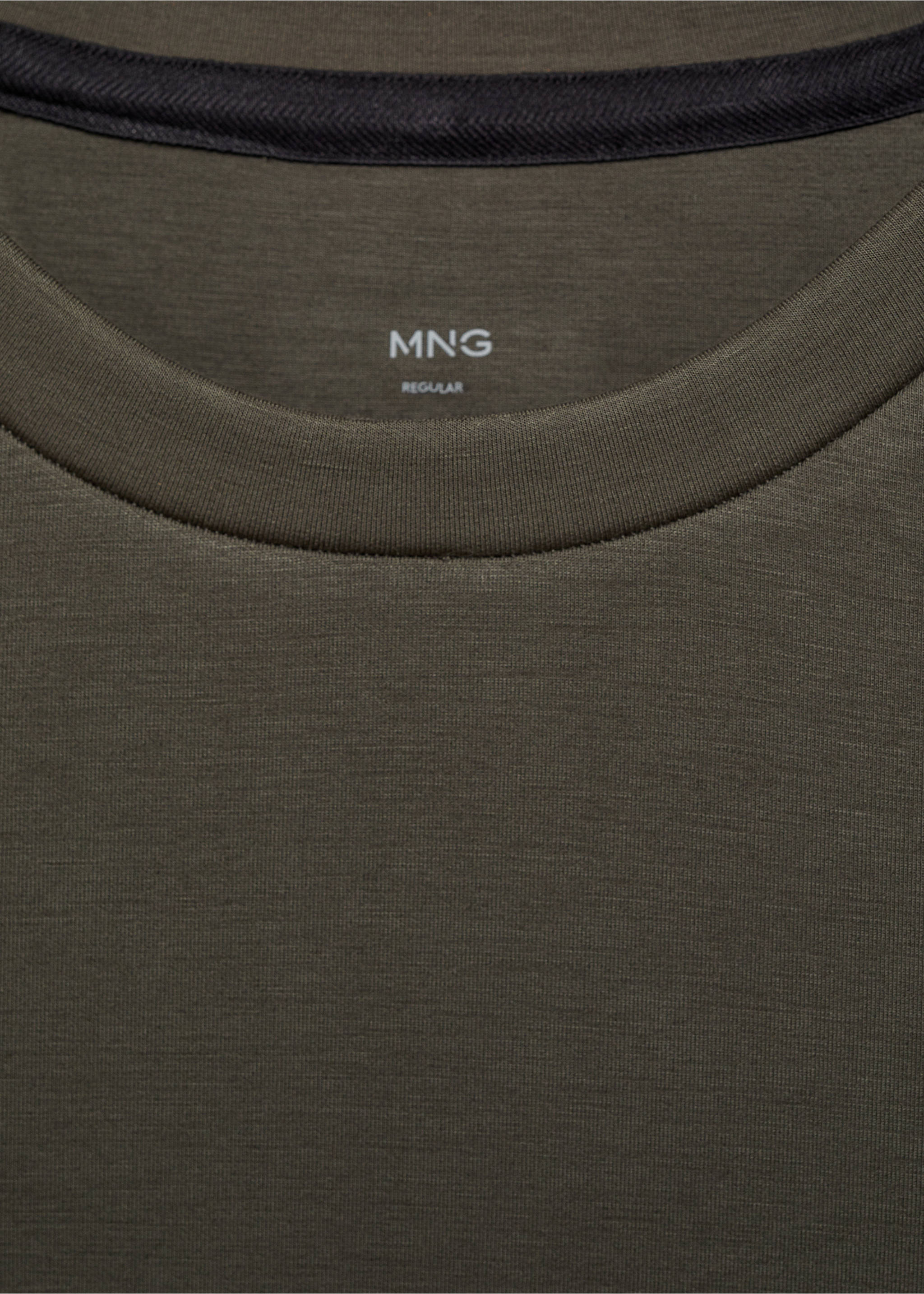 COOLMAX® crew-neck sweatshirt - Details of the article 8, Medium Green. Ref: 87064406-00.