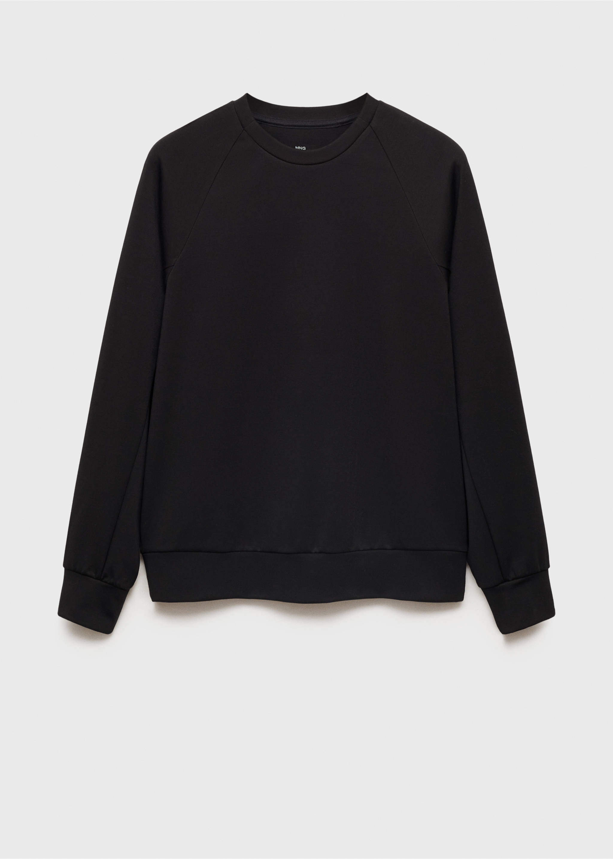 COOLMAX® crew neck sweatshirt - Article without model, Black. Ref: 87064406-00.