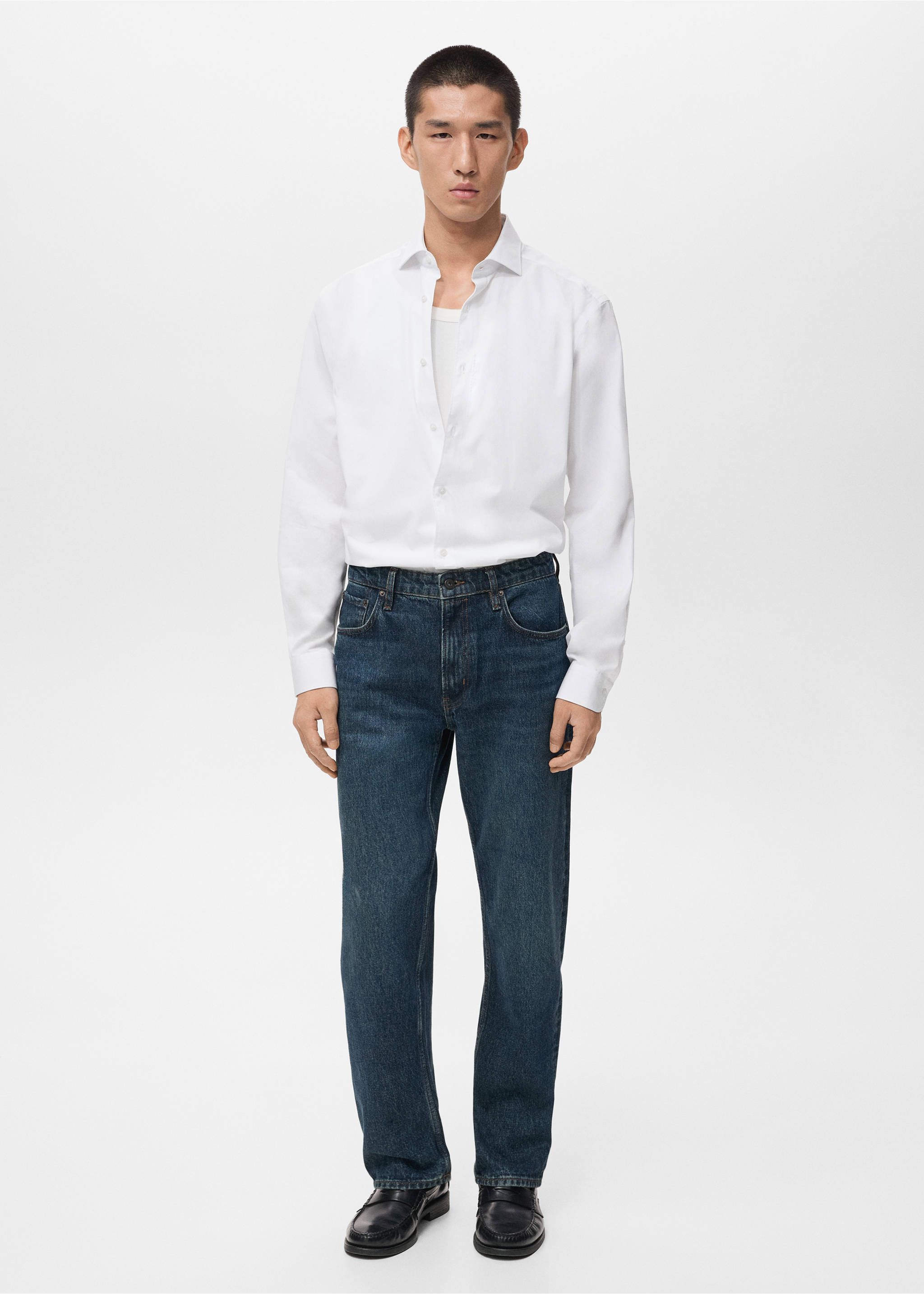 100% cotton regular-fit shirt - General plane, White. Ref: 87064407-00.