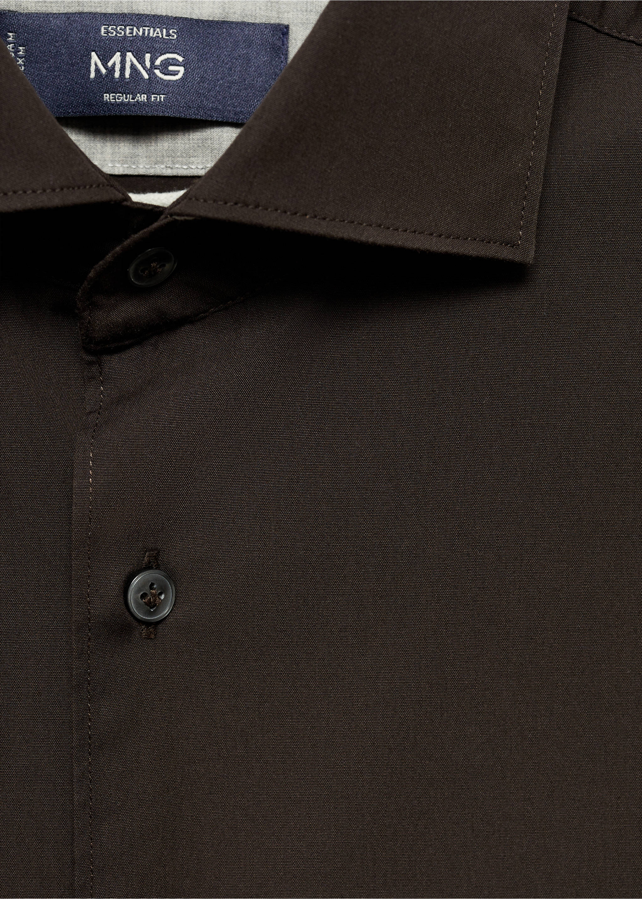 Regular-Fit-Jacke aus 100 % Baumwolle - Detail des Artikels 8, Schokolade. Ref: 87064407-00.