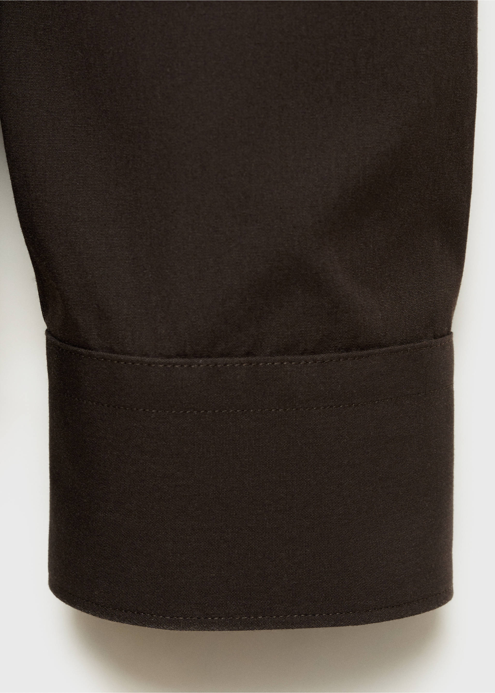 Regular-Fit-Jacke aus 100 % Baumwolle - Detail des Artikels 0, Schokolade. Ref: 87064407-00.