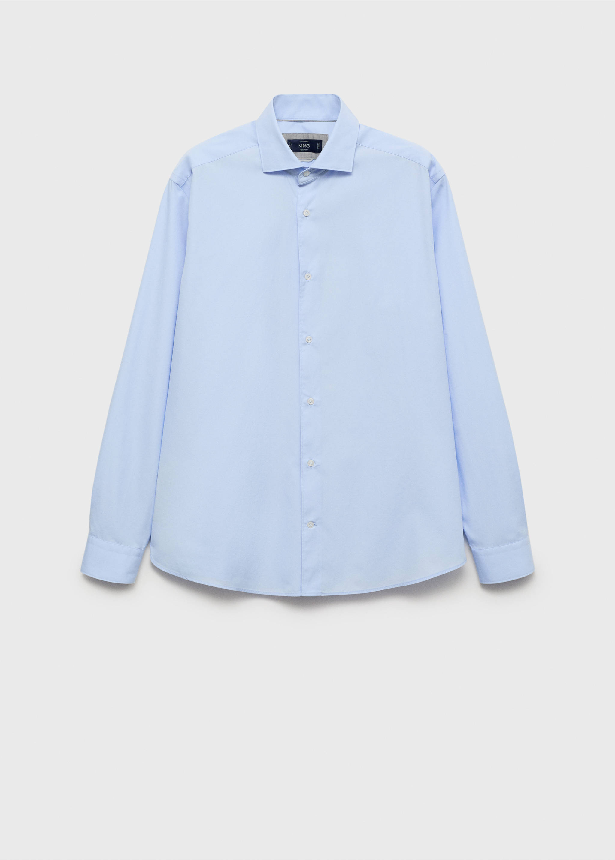 100% cotton regular-fit shirt - Article without model, Sky Blue. Ref: 87064407-00.