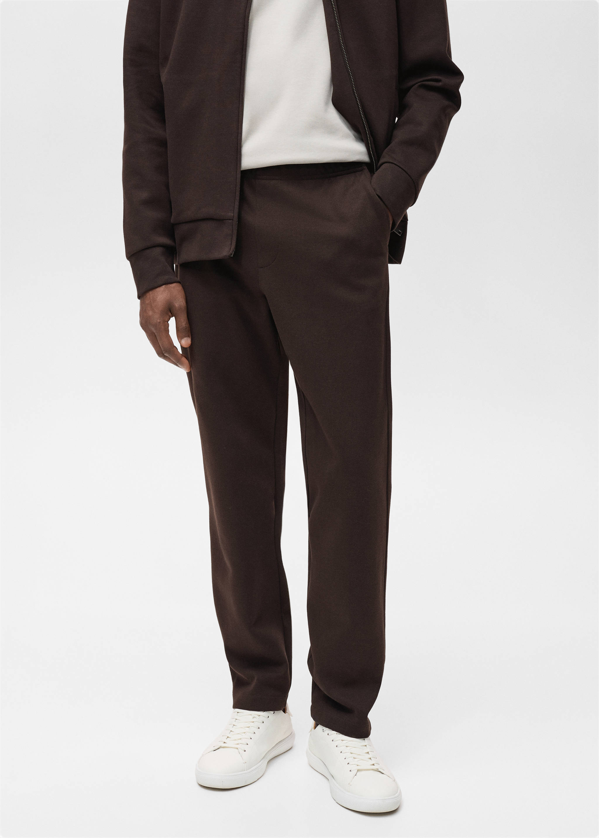 Βαμβακερό joggers με ελαστική μέση - Μεσαίο πλάνο