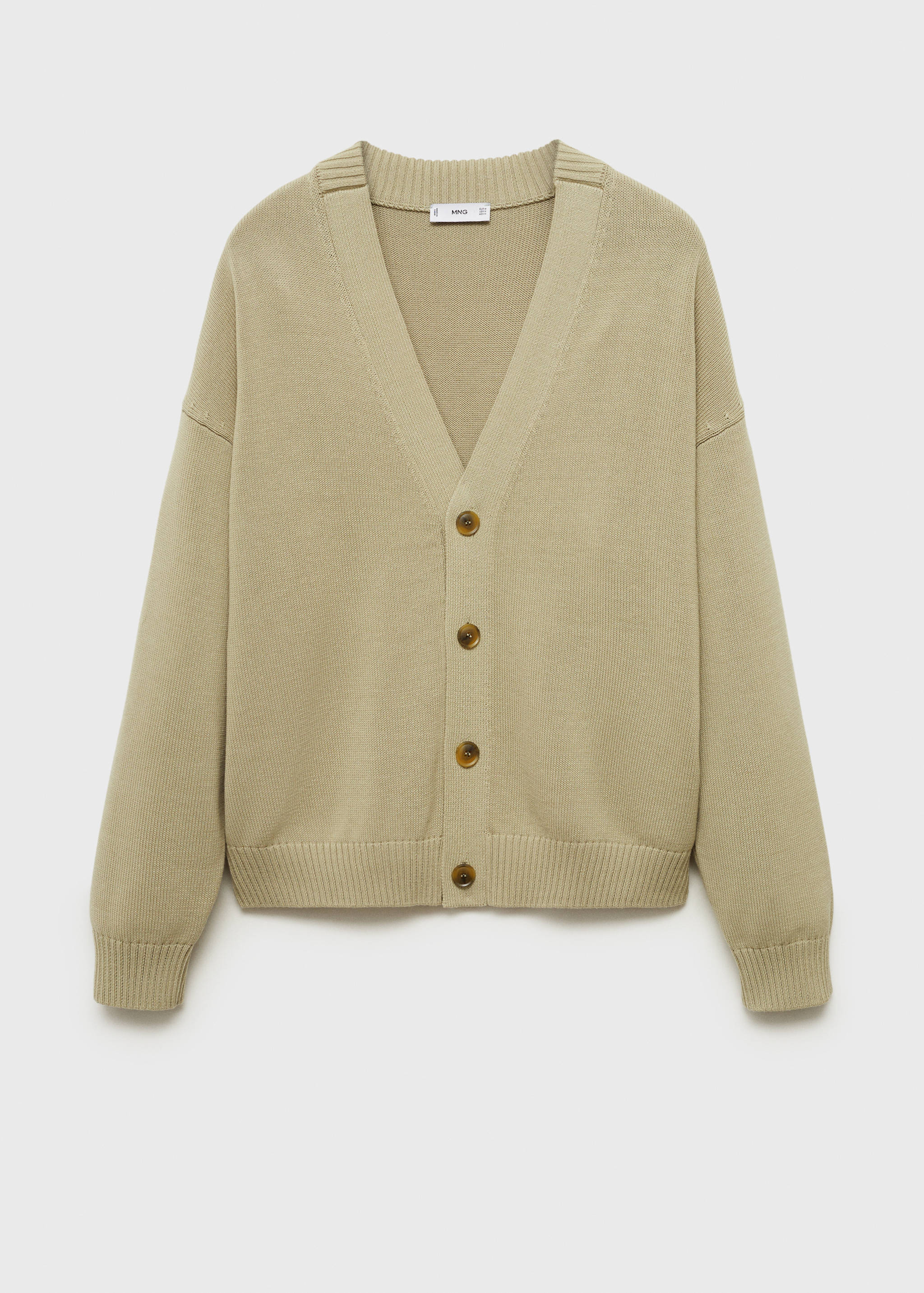 Cardigan de malha de algodão com botões - Artigo sem modelo